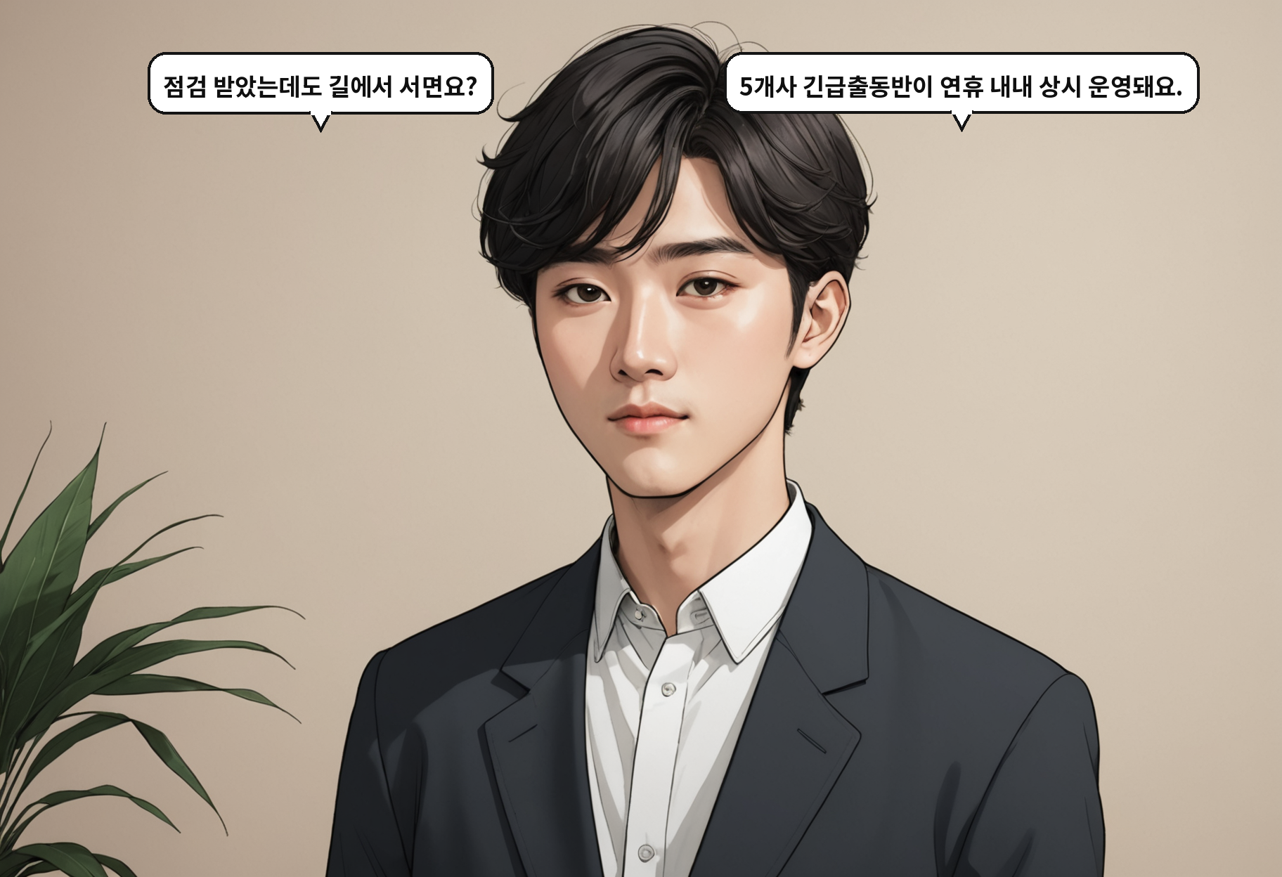 A: 점검 받았는데도 길에서 서면요? B: 5개사 긴급출동반이 연휴 내내 상시 운영돼요.
