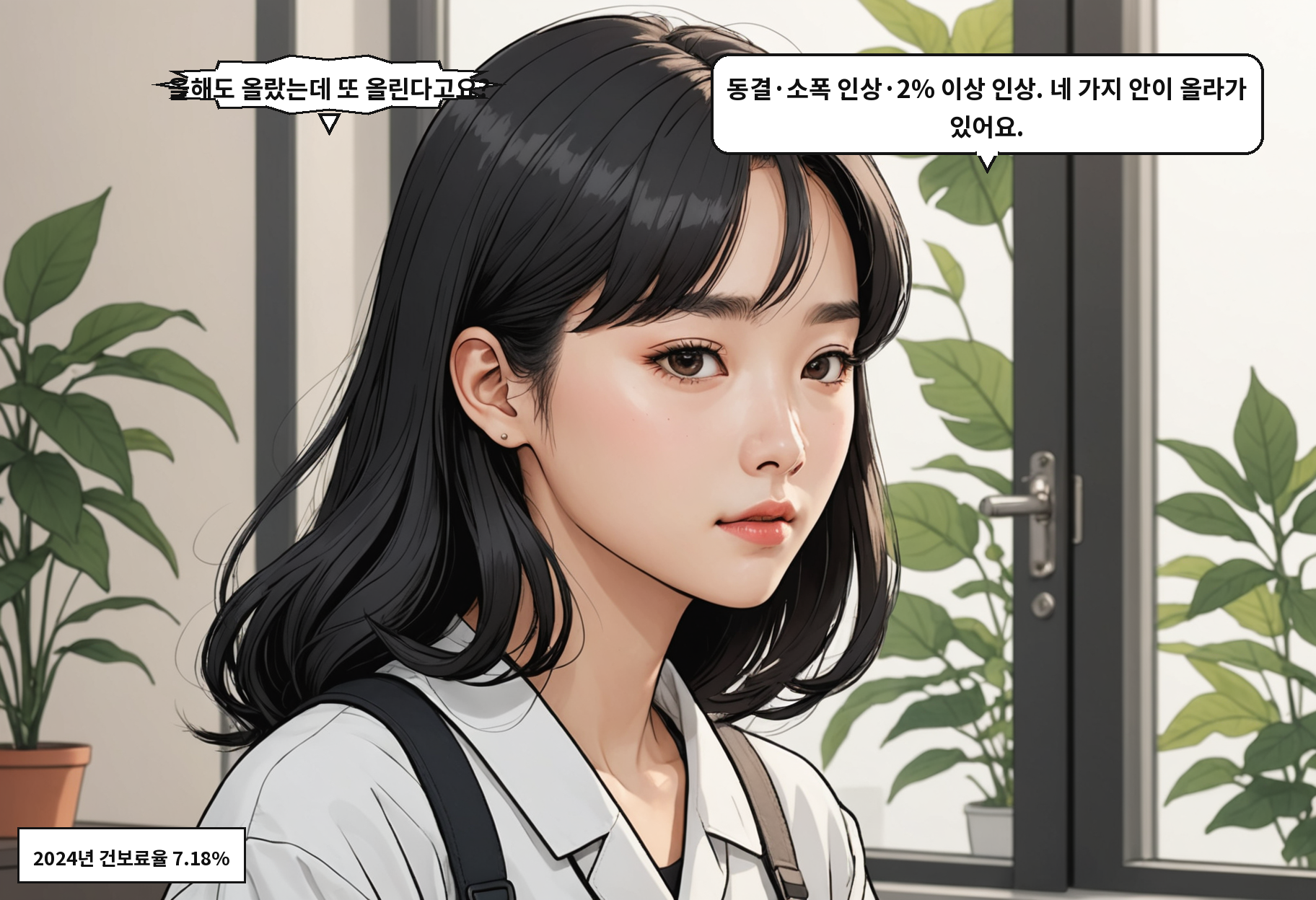 A: 올해도 올랐는데 또 올린다고요? B: 동결·소폭 인상·2% 이상 인상. 네 가지 안이 올라가 있어요.