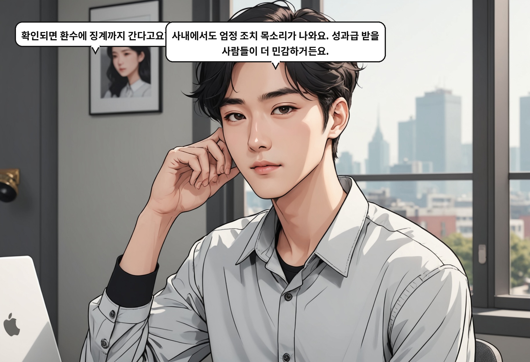 A: 확인되면 환수에 징계까지 간다고요? B: 사내에서도 엄정 조치 목소리가 나와요. 성과급 받을 사람들이 더 민감하거든요.
