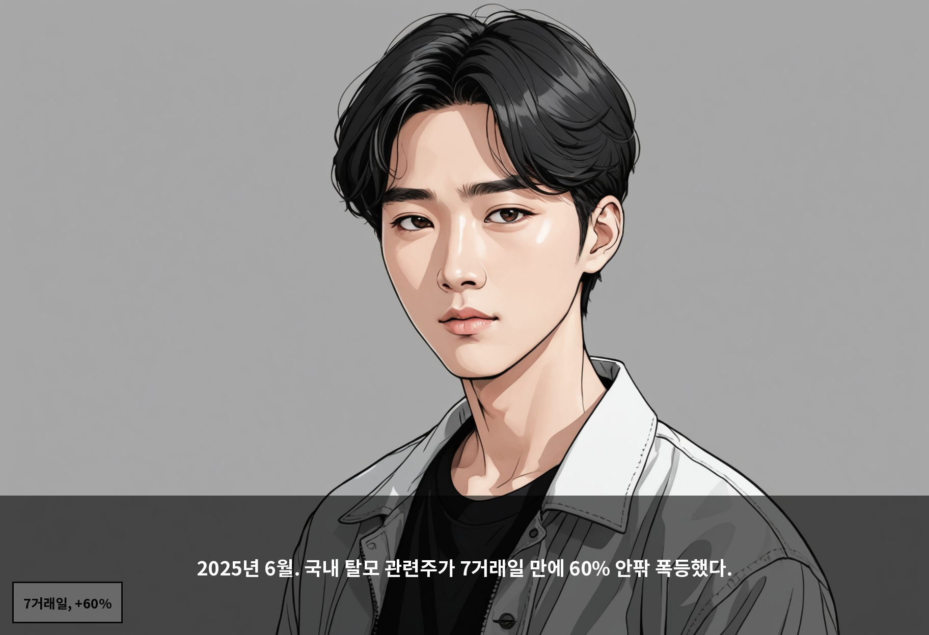 2025년 6월. 국내 탈모 관련주가 7거래일 만에 60% 안팎 폭등했다.