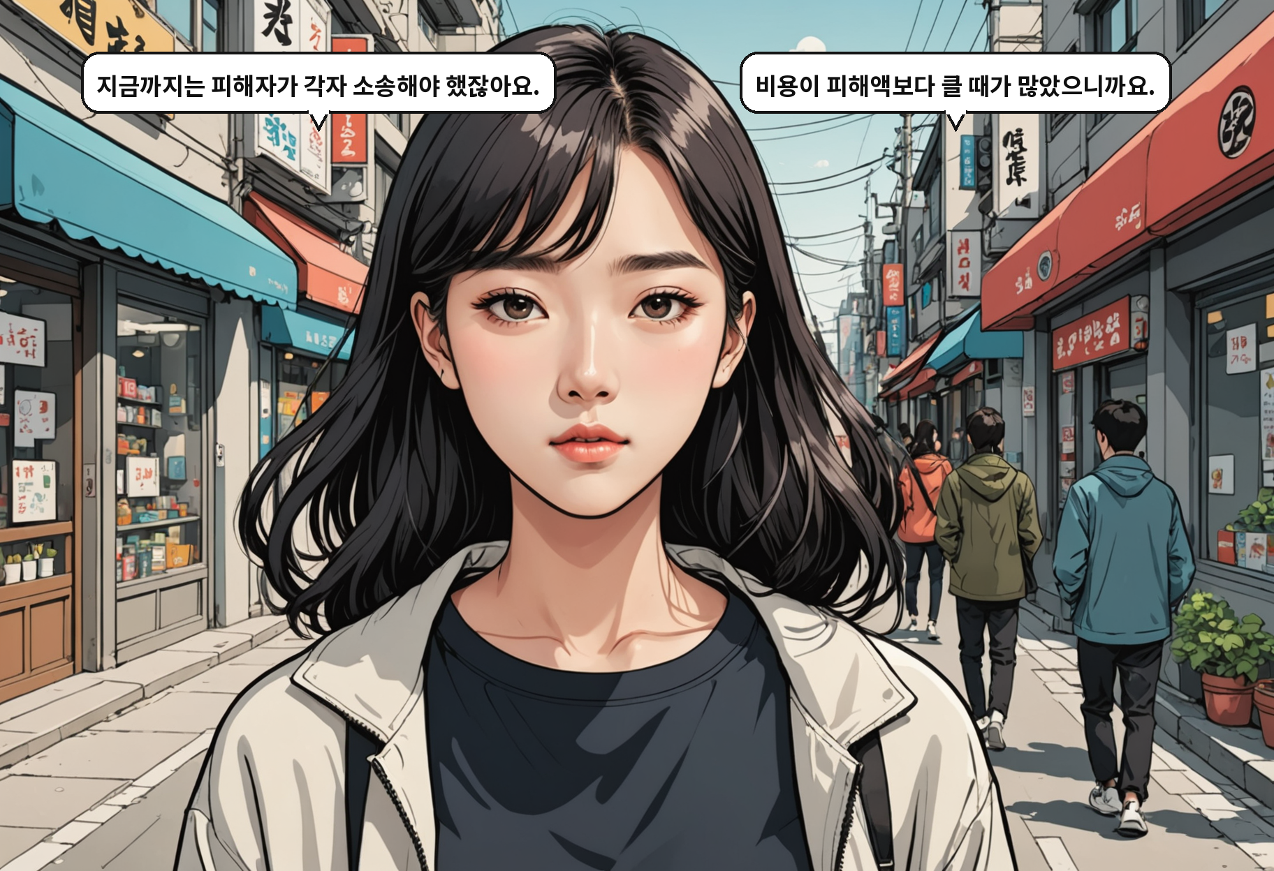 A: 같은 피해를 수백 명이 입어도 각자 따로 소송해야 했잖아요. B: 비용이랑 시간 때문에 포기하는 사람이 훨씬 많았죠.