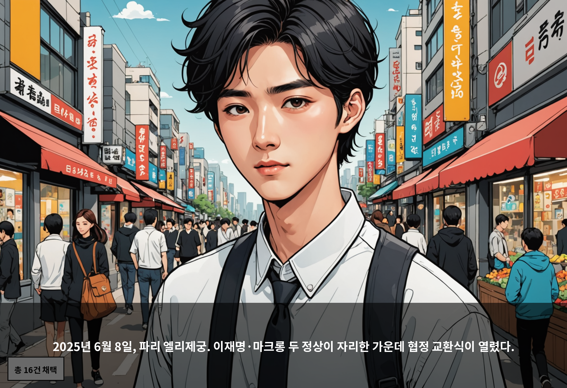 2025년 6월 8일, 파리 엘리제궁. 이재명·마크롱 두 정상이 자리한 가운데 협정 교환식이 열렸다.