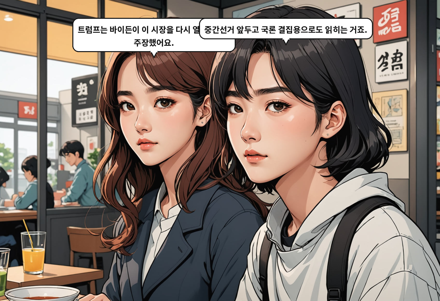B: 트럼프는 바이든이 이 시장을 다시 열어줬다고 주장했어요. A: 중간선거 앞두고 국론 결집용으로도 읽히는 거죠.