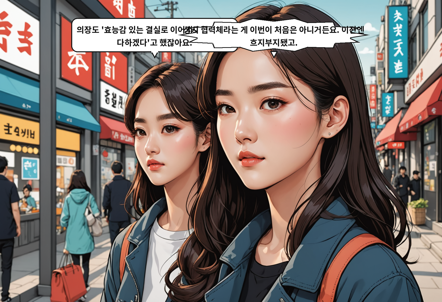 B: 의장도 '효능감 있는 결실로 이어지도록 최선을 다하겠다'고 했잖아요. A: 상시 협력체라는 게 이번이 처음은 아니거든요. 이전엔 흐지부지됐고.