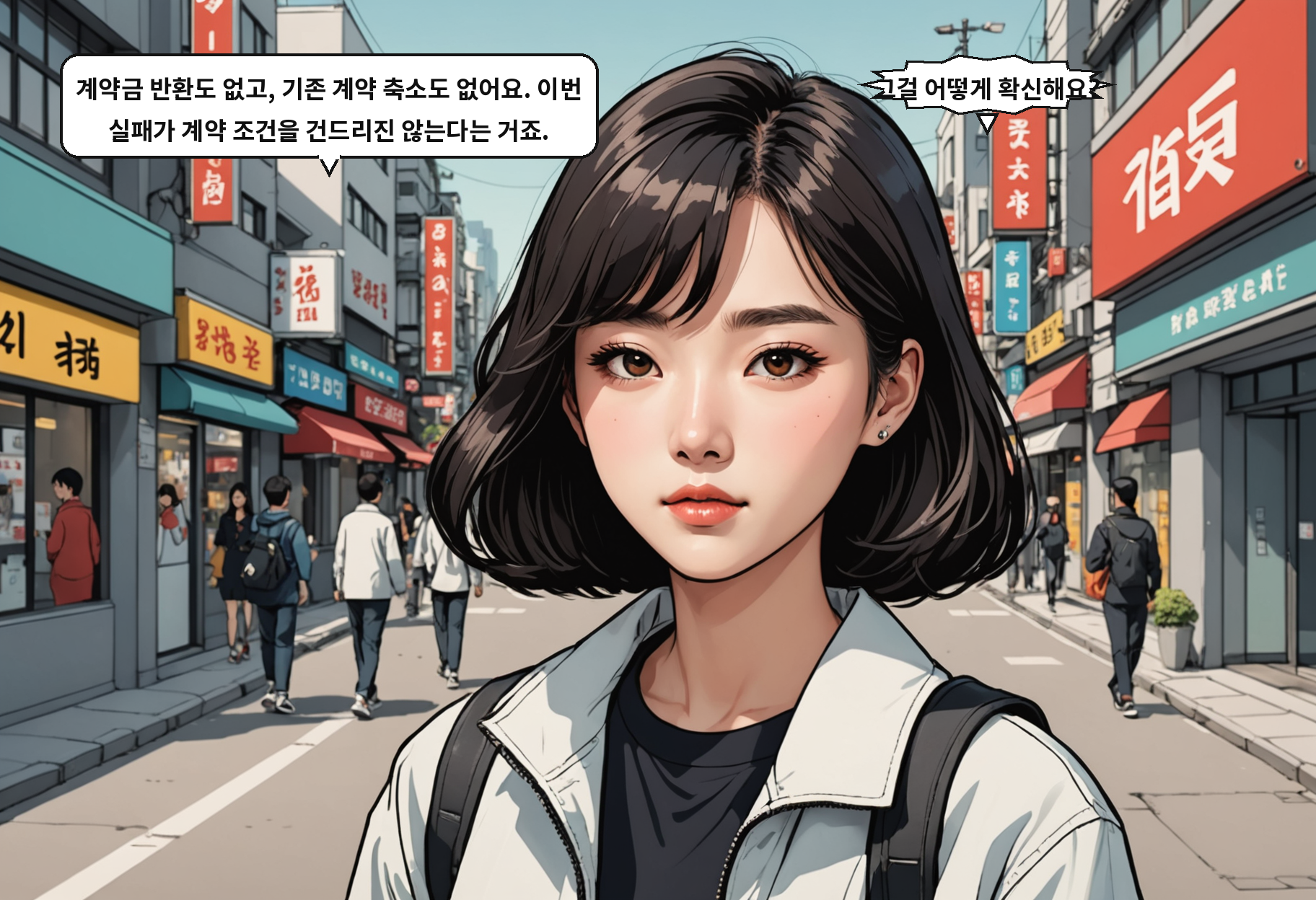 A: 계약금 반환도 없고, 기존 계약 축소도 없어요. 이번 실패가 계약 조건을 건드리진 않는다는 거죠. B: 그걸 어떻게 확신해요?