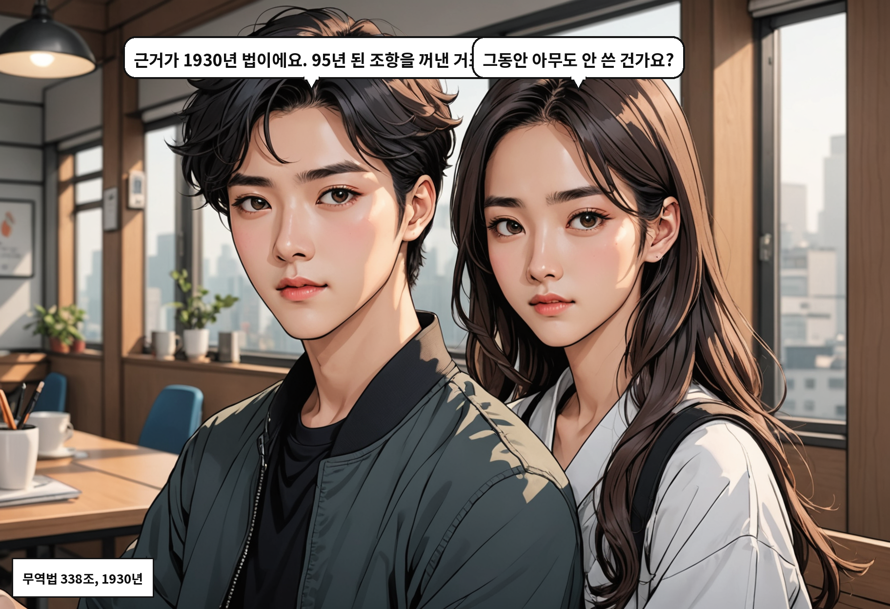 B: 근거가 1930년 법이에요. 95년 된 조항을 꺼낸 거죠. A: 그동안 아무도 안 쓴 건가요?