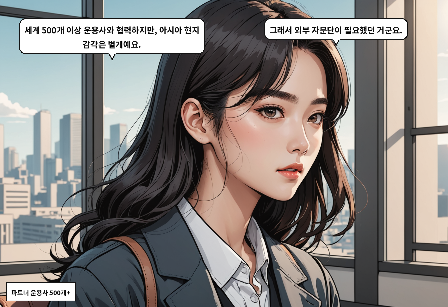 B: 세계 500개 이상 운용사와 협력하지만, 아시아 현지 감각은 별개예요. A: 그래서 외부 자문단이 필요했던 거군요.