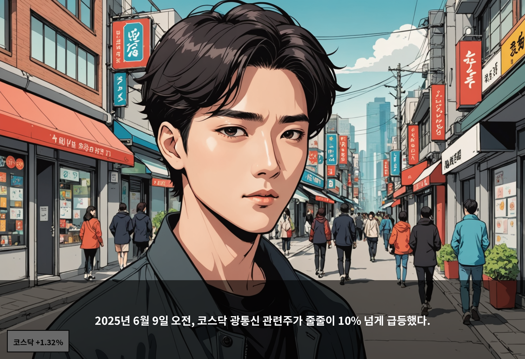 2025년 6월 9일 오전, 코스닥 광통신 관련주가 줄줄이 10% 넘게 급등했다.