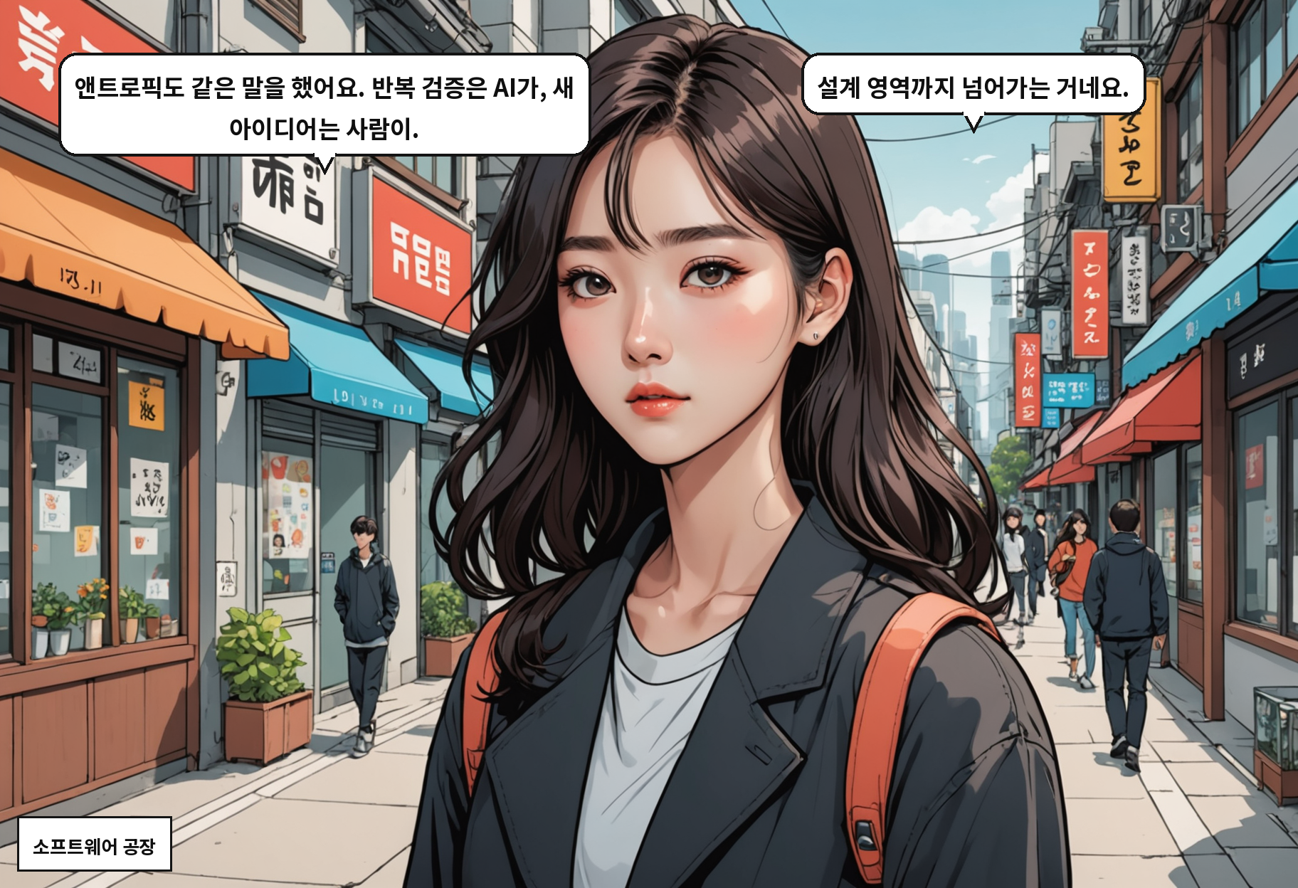 B: 앤트로픽도 같은 말을 했어요. 반복 검증은 AI가, 새 아이디어는 사람이. A: 설계 영역까지 넘어가는 거네요.