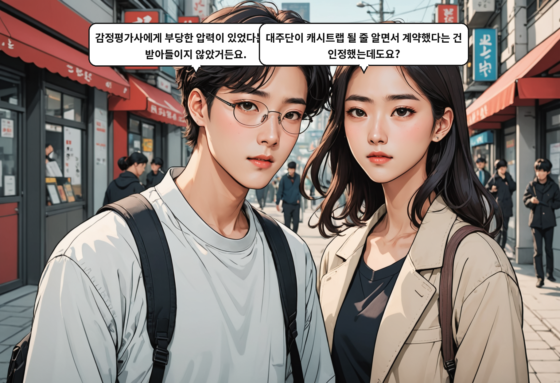 A: 감정평가사에게 부당한 압력이 있었다는 주장은 받아들이지 않았거든요. B: 대주단이 캐시트랩 될 줄 알면서 계약했다는 건 인정했는데도요?