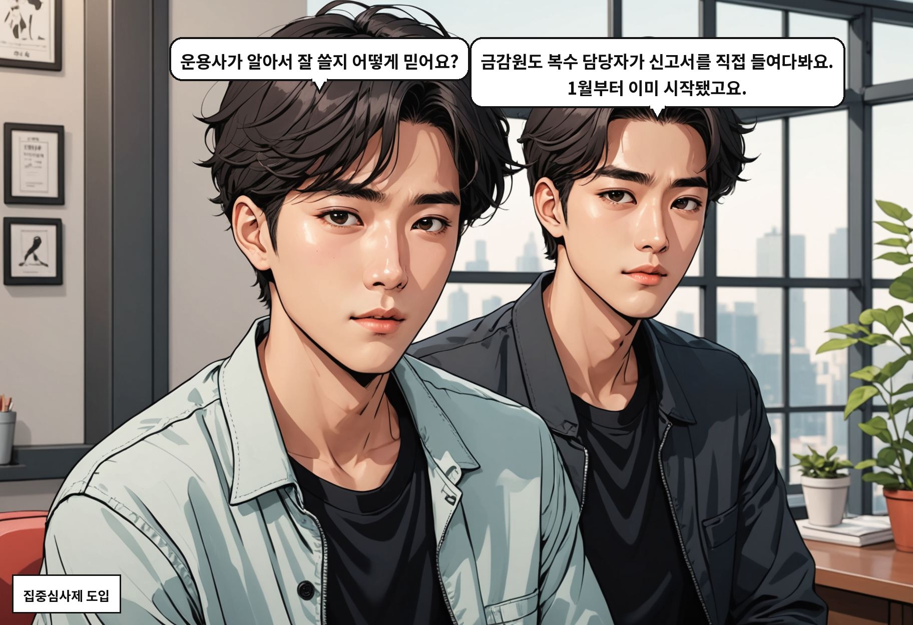 B: 운용사가 알아서 잘 쓸지 어떻게 믿어요? A: 금감원도 복수 담당자가 신고서를 직접 들여다봐요. 1월부터 이미 시작됐고요.