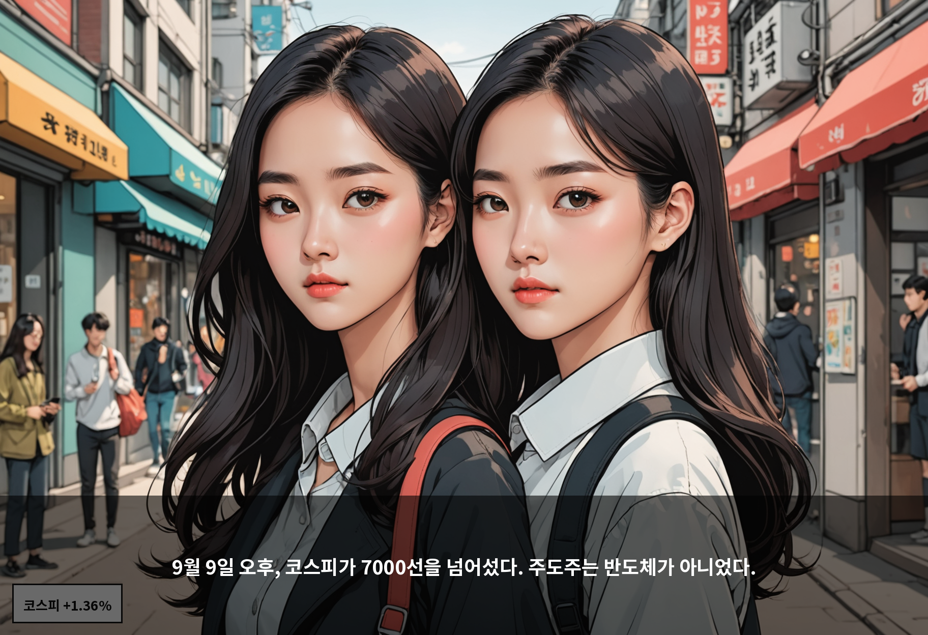 9월 9일 오후, 코스피가 7000선을 넘어섰다. 주도주는 반도체가 아니었다.
