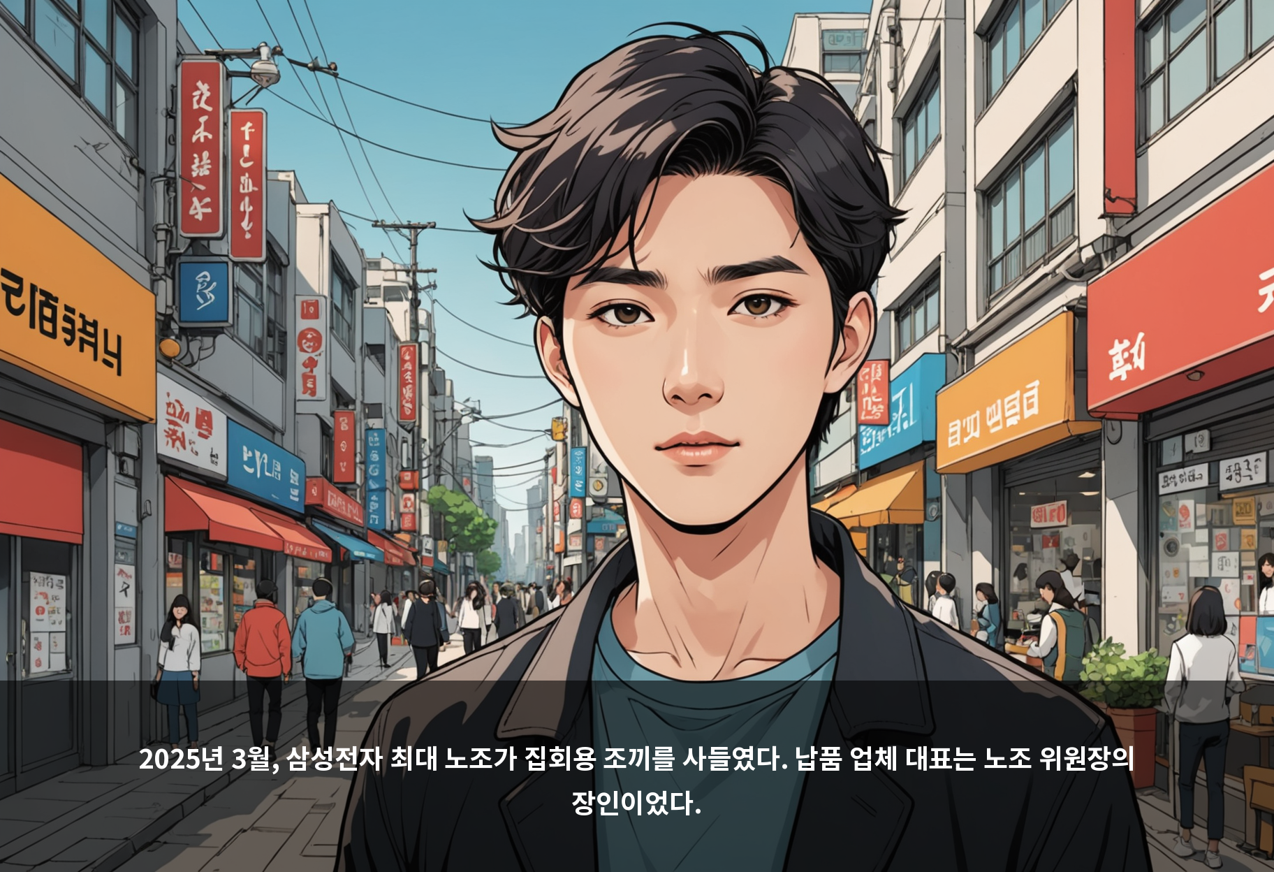 2025년 3월, 삼성전자 최대 노조가 집회용 조끼를 사들였다. 납품 업체 대표는 노조 위원장의 장인이었다.
