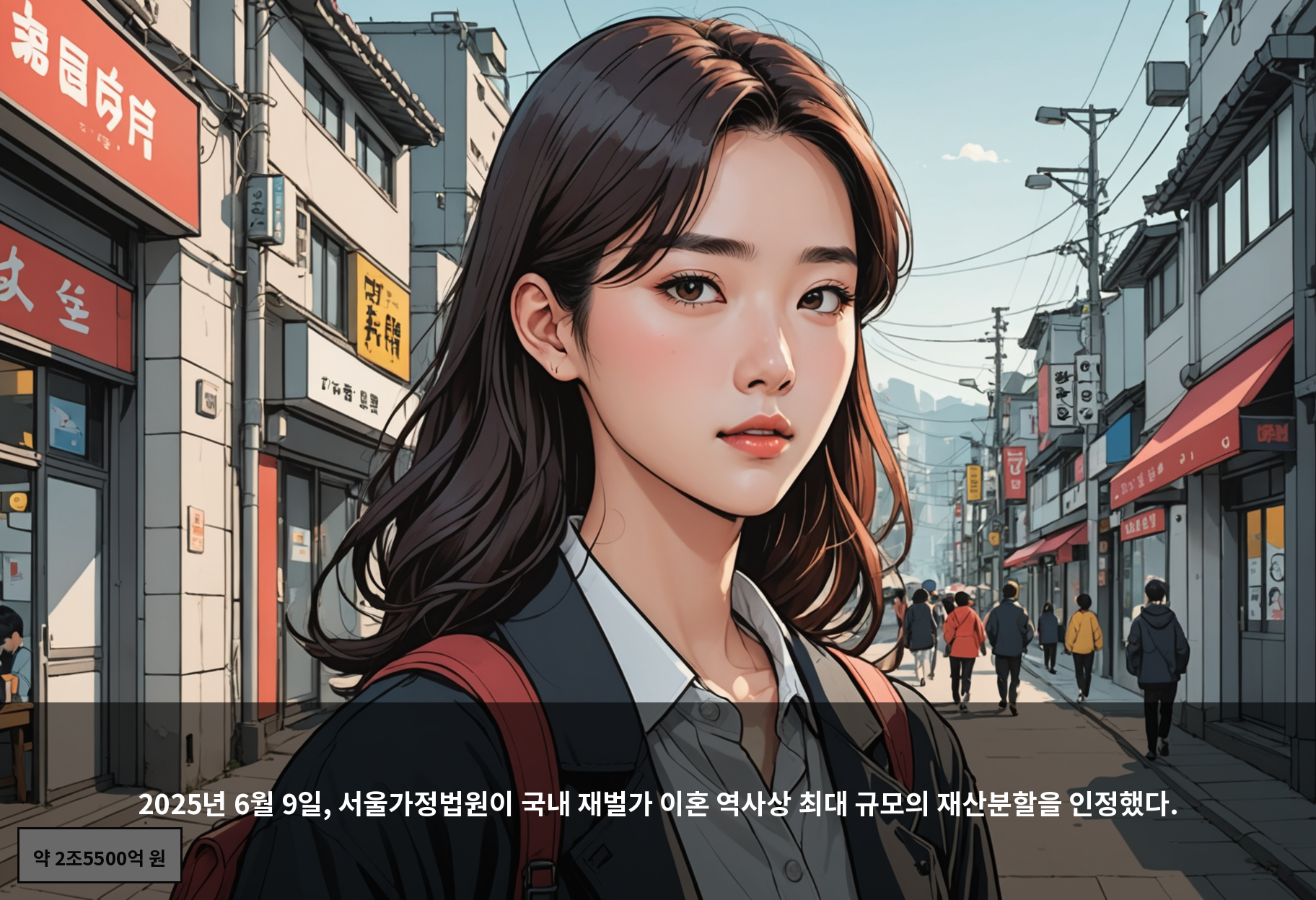 2025년 6월 9일, 서울가정법원이 국내 재벌가 이혼 역사상 최대 규모의 재산분할을 인정했다.