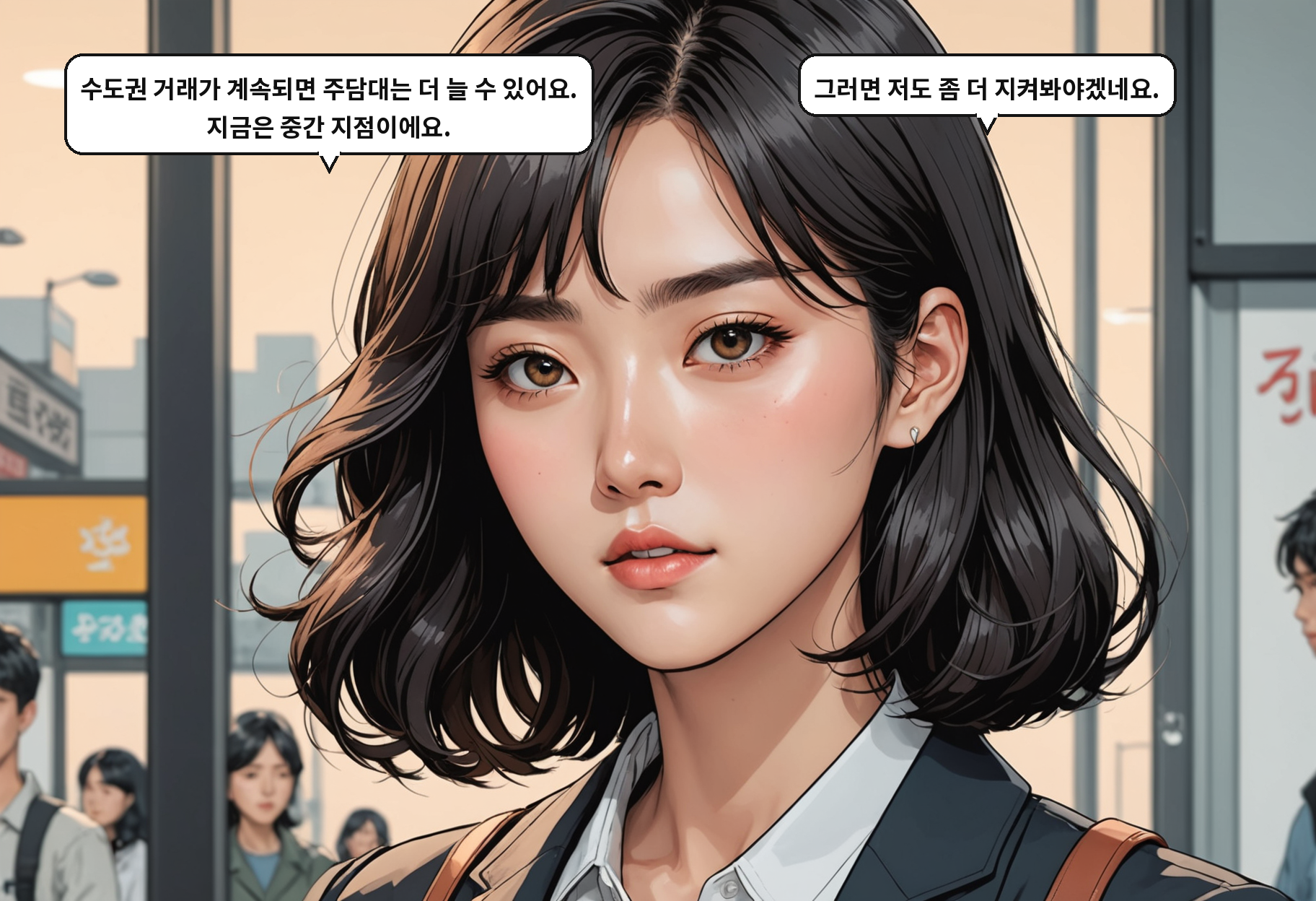 B: 수도권 거래가 계속되면 주담대는 더 늘 수 있어요. 지금은 중간 지점이에요. A: 그러면 저도 좀 더 지켜봐야겠네요.