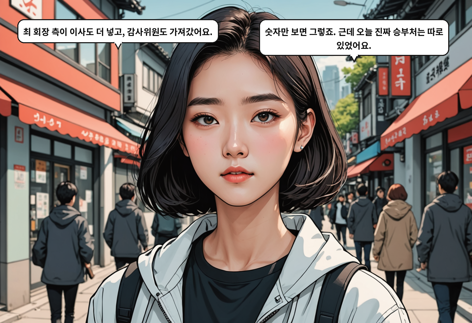A: 최 회장 측이 이사도 더 넣고, 감사위원도 가져갔어요. B: 숫자만 보면 그렇죠. 근데 오늘 진짜 승부처는 따로 있었어요.