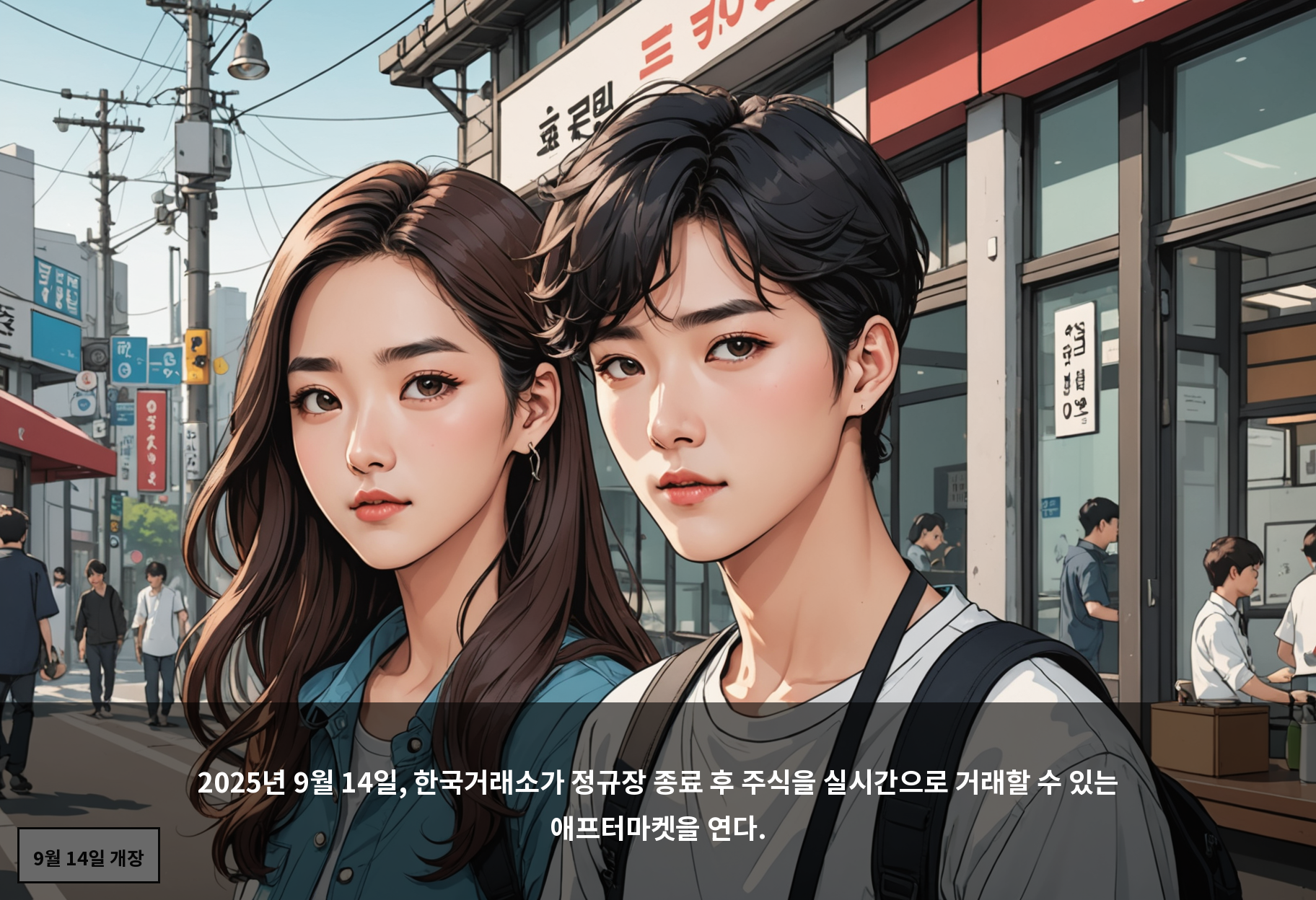 2025년 9월 14일, 한국거래소가 정규장 종료 후 주식을 실시간으로 거래할 수 있는 애프터마켓을 연다.
