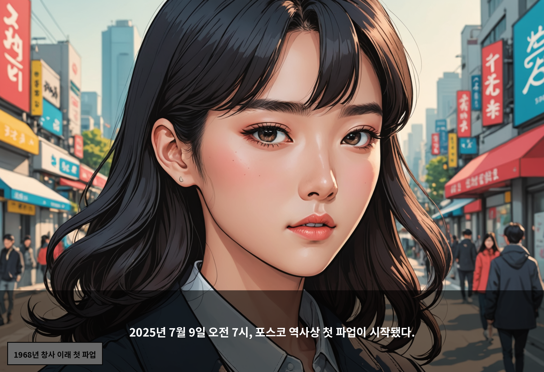 2025년 7월 9일 오전 7시, 포스코 역사상 첫 파업이 시작됐다.
