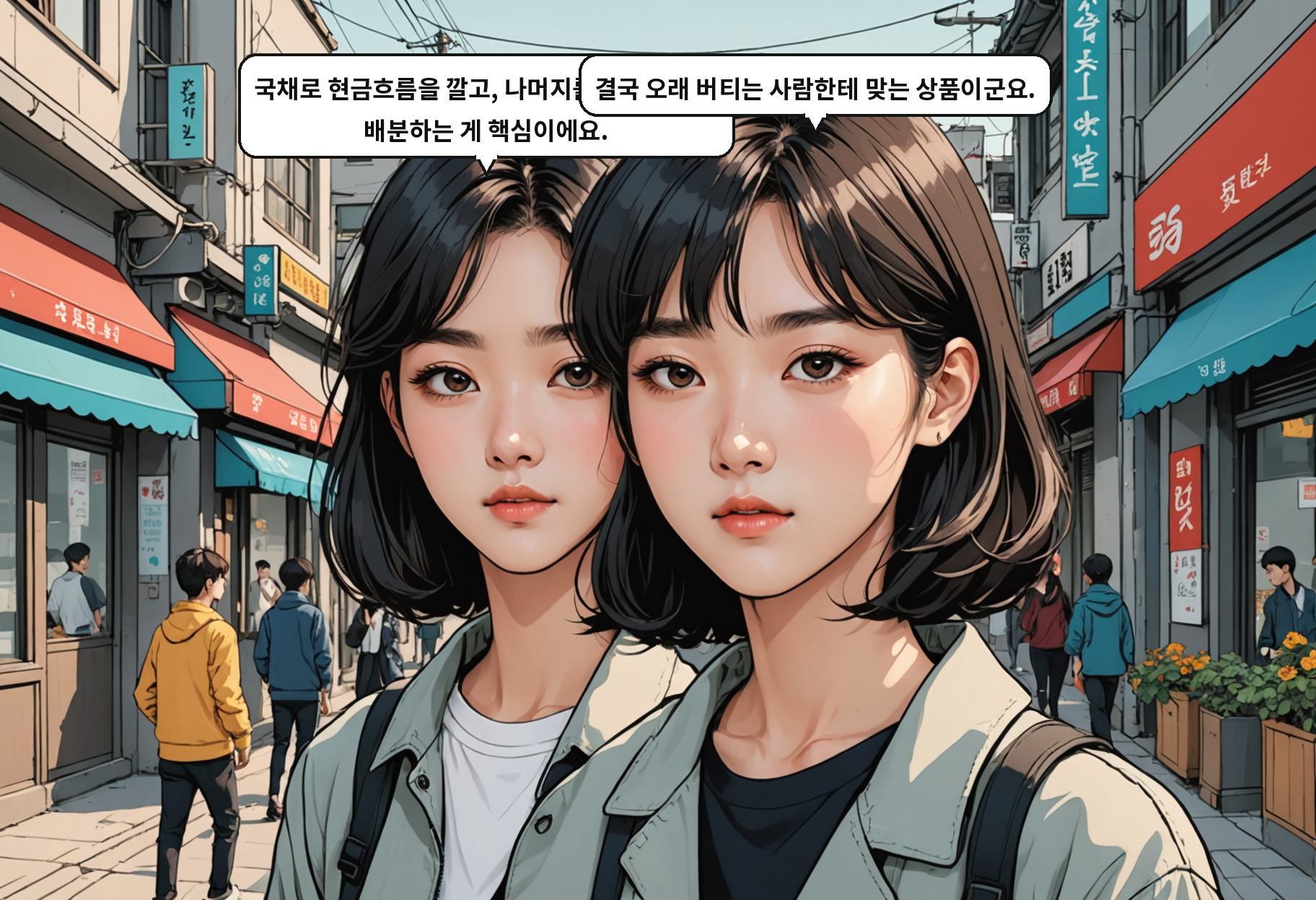 B: 국채로 현금흐름을 깔고, 나머지를 성장 자산에 배분하는 게 핵심이에요. A: 결국 오래 버티는 사람한테 맞는 상품이군요.