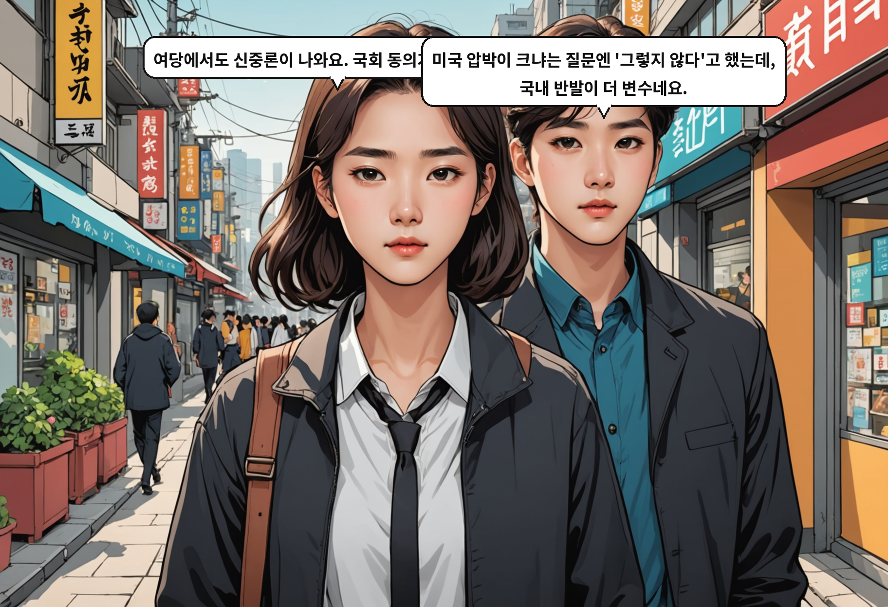 B: 민주당 안에서도 반대가 나와요. 국회 동의가 쉽지 않을 거라고. A: 결국 파병 가능하냐 아니냐, 17일이 지나야 윤곽이 잡히겠네요.