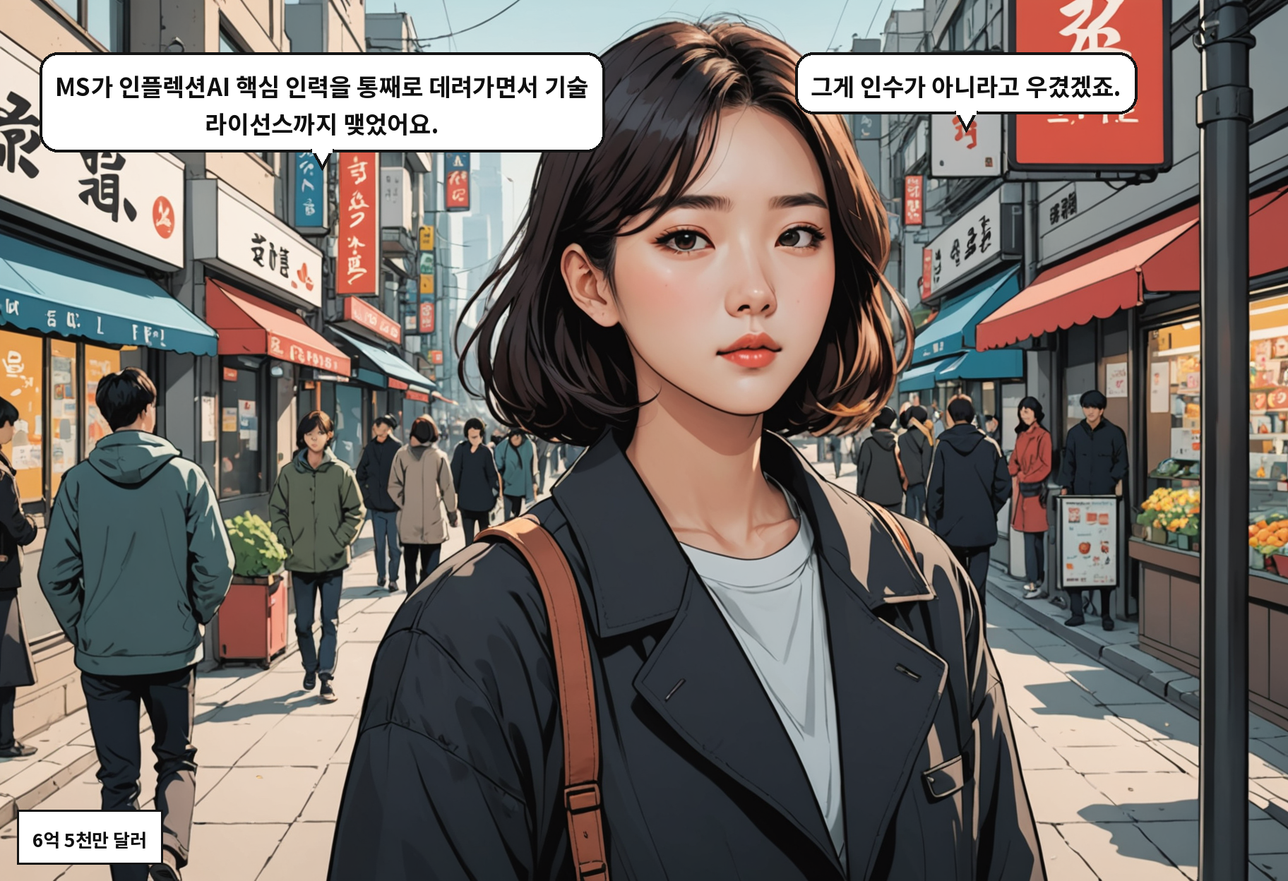 B: MS가 인플렉션AI 핵심 인력을 통째로 데려가면서 기술 라이선스까지 맺었어요. A: 그게 인수가 아니라고 우겼겠죠.