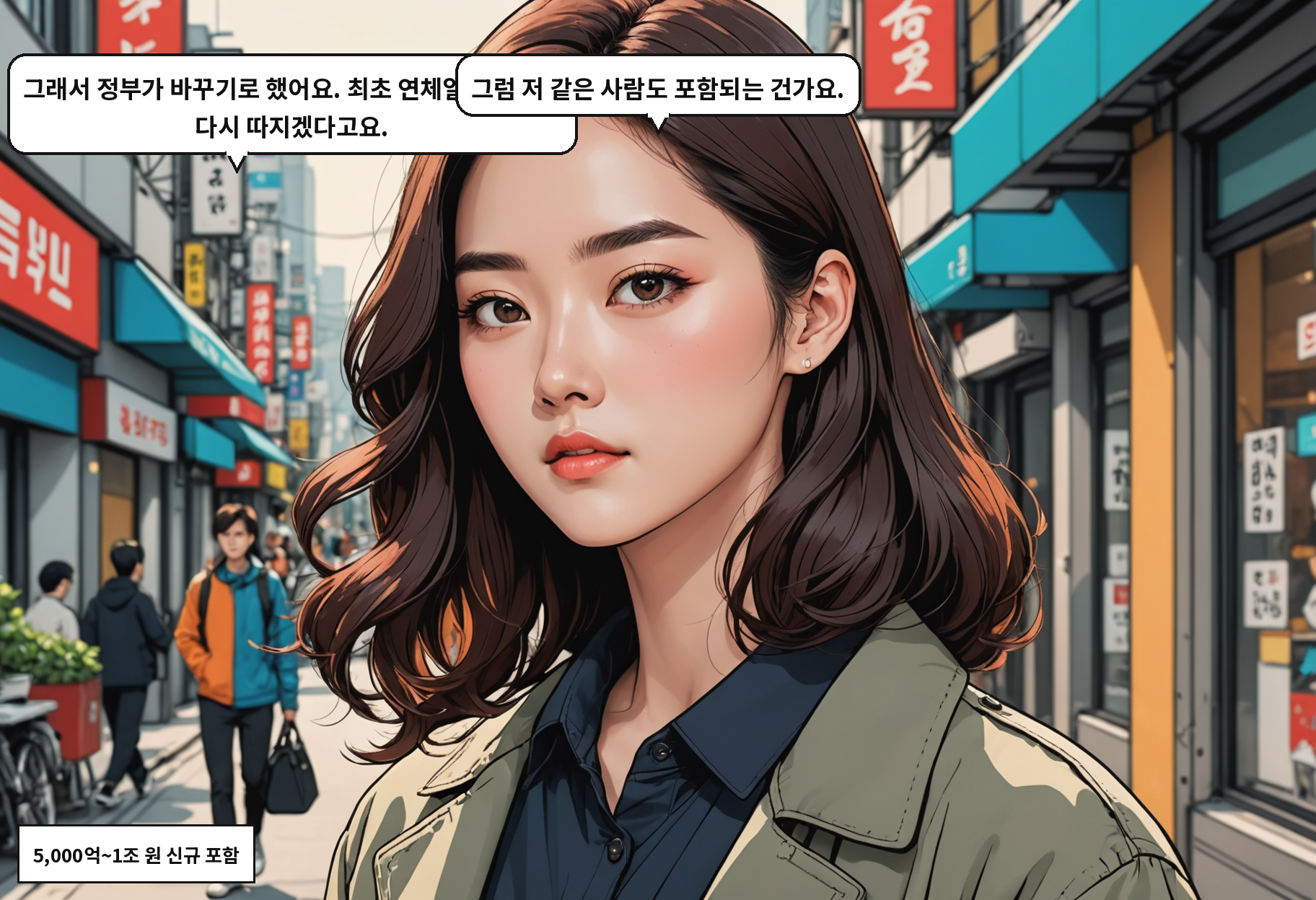 B: 그래서 정부가 바꾸기로 했어요. 최초 연체일 기준으로 다시 따지겠다고요. A: 그럼 저 같은 사람도 포함되는 건가요.