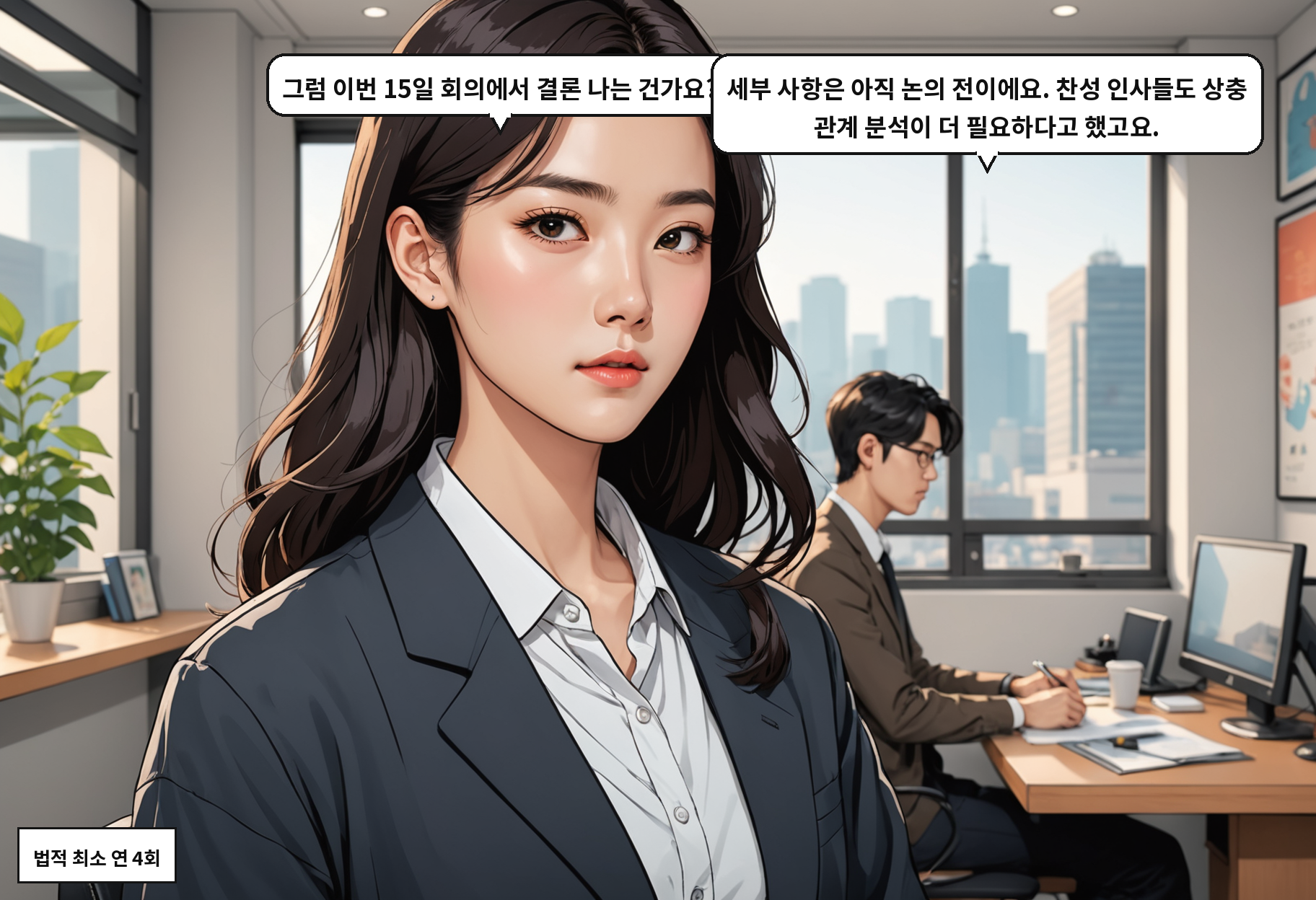 A: 그럼 이번 15일 회의에서 결론 나는 건가요? B: 세부 사항은 아직 논의 전이에요. 찬성 인사들도 상충 관계 분석이 더 필요하다고 했고요.