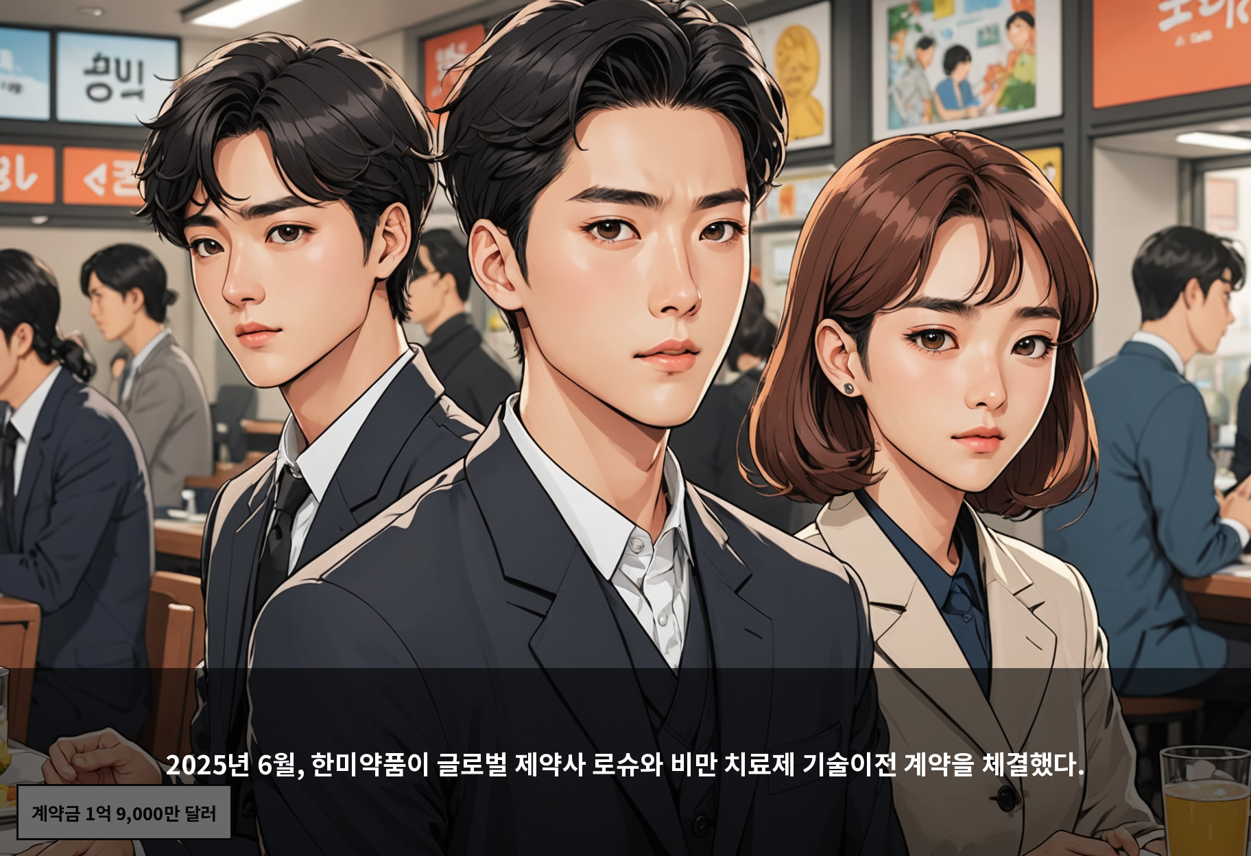 2025년 6월, 한미약품이 글로벌 제약사 로슈와 비만 치료제 기술이전 계약을 체결했다.