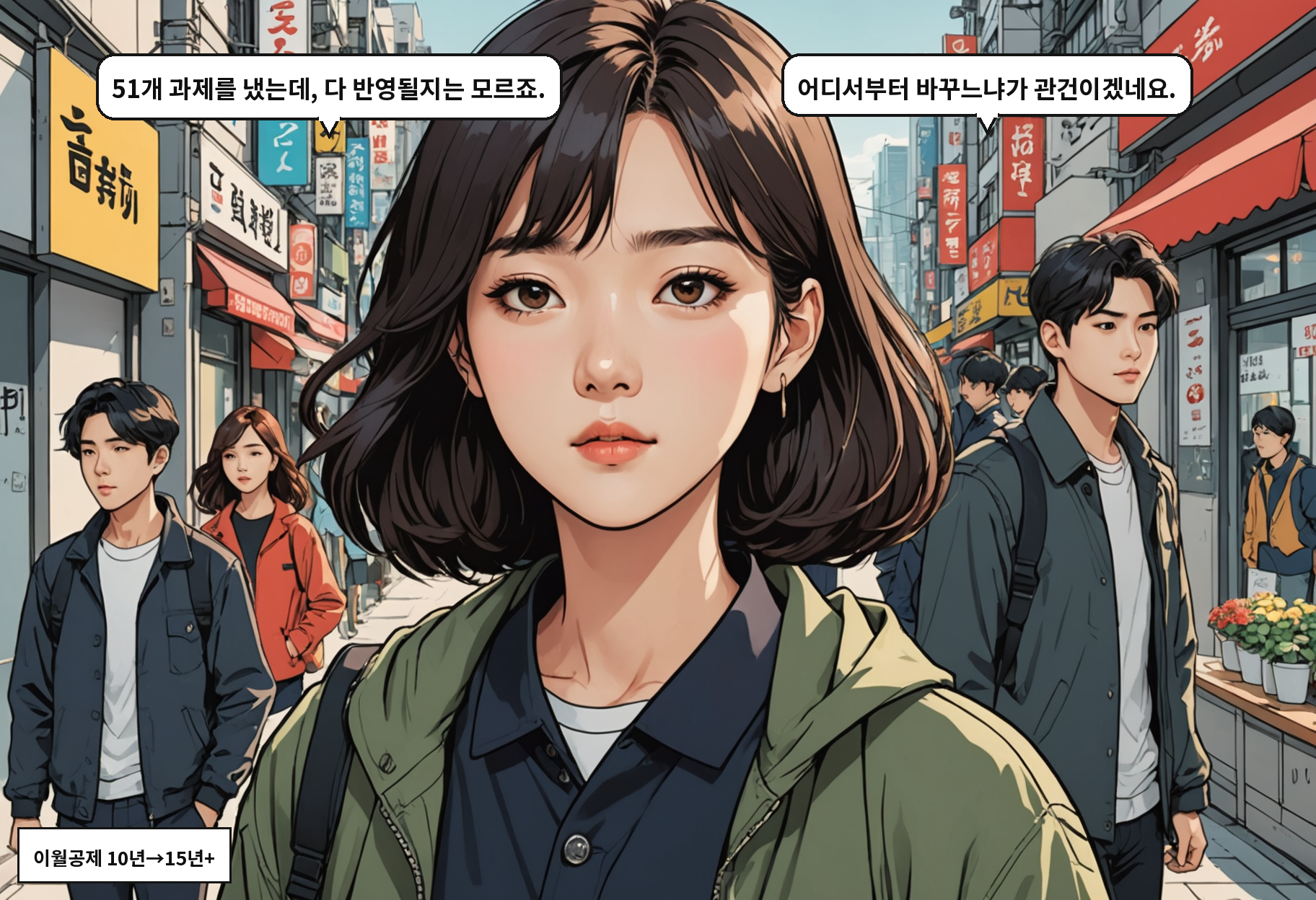 B: 51개 과제를 냈는데, 다 반영될지는 모르죠. A: 어디서부터 바꾸느냐가 관건이겠네요.