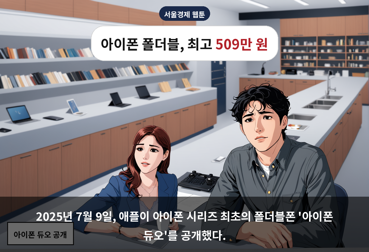 2025년 7월 9일, 애플이 아이폰 시리즈 최초의 폴더블폰 '아이폰 듀오'를 공개했다.