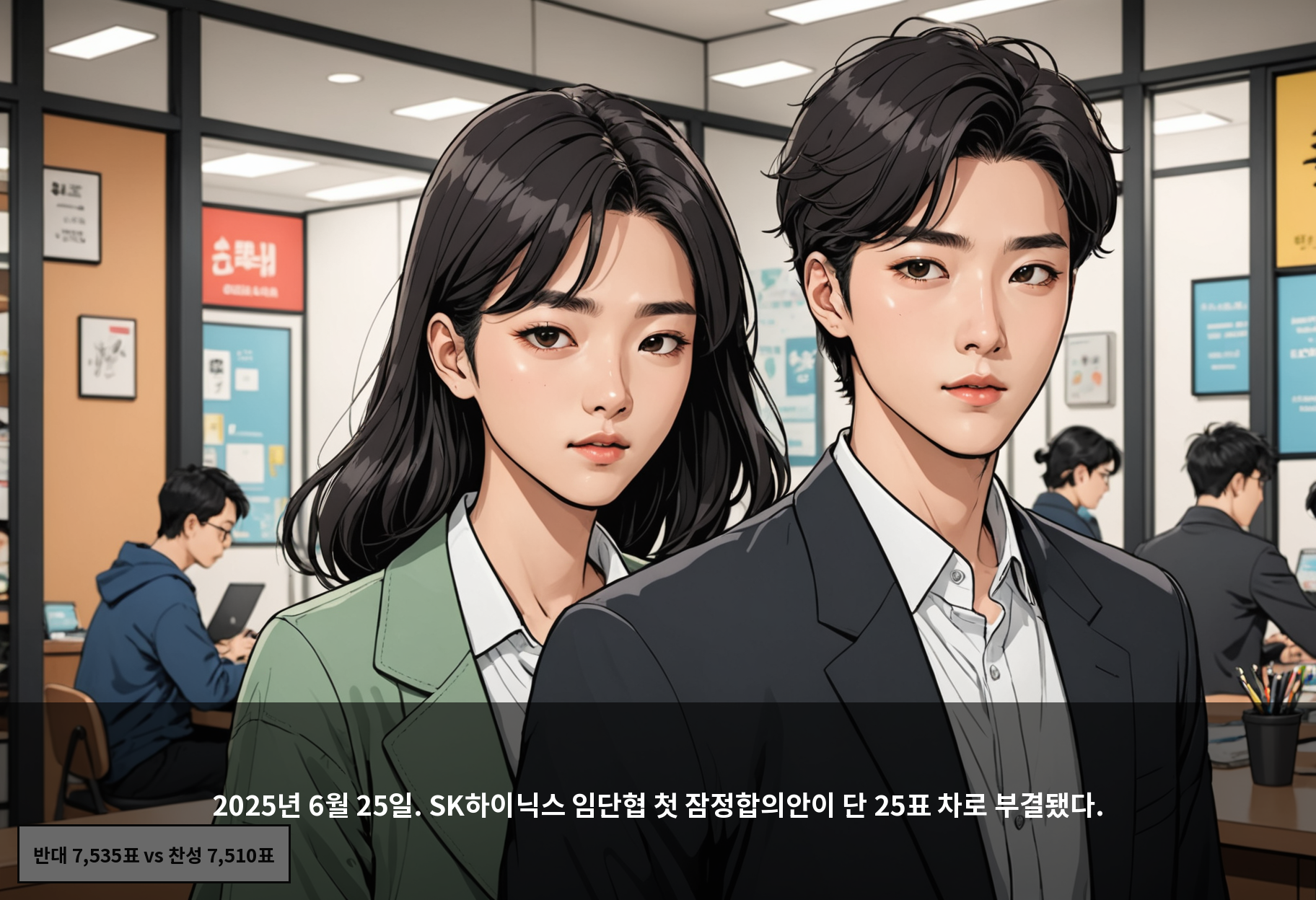 2025년 6월 25일. SK하이닉스 임단협 첫 잠정합의안이 단 25표 차로 부결됐다.