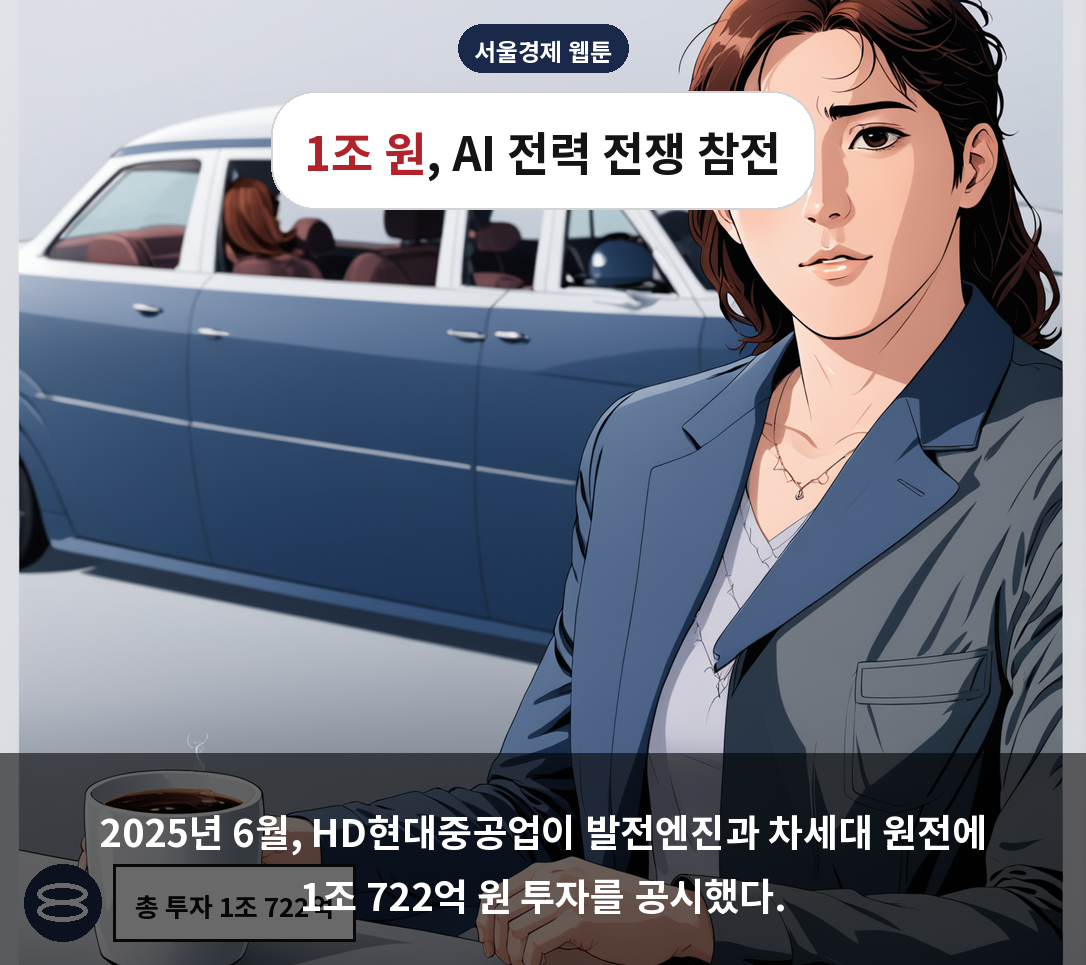 2025년 6월, HD현대중공업이 발전엔진과 차세대 원전에 1조 722억 원 투자를 공시했다.