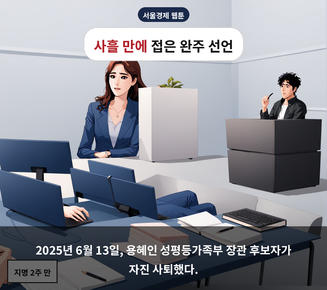 2025년 6월 13일, 용혜인 성평등가족부 장관 후보자가 자진 사퇴했다.