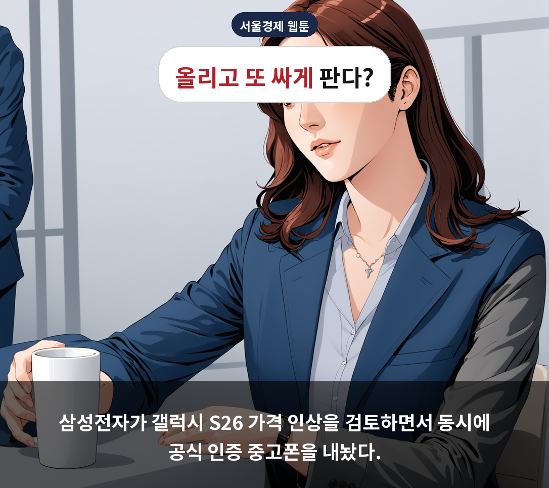 삼성전자가 갤럭시 S26 가격 인상을 검토하면서 동시에 공식 인증 중고폰을 내놨다.