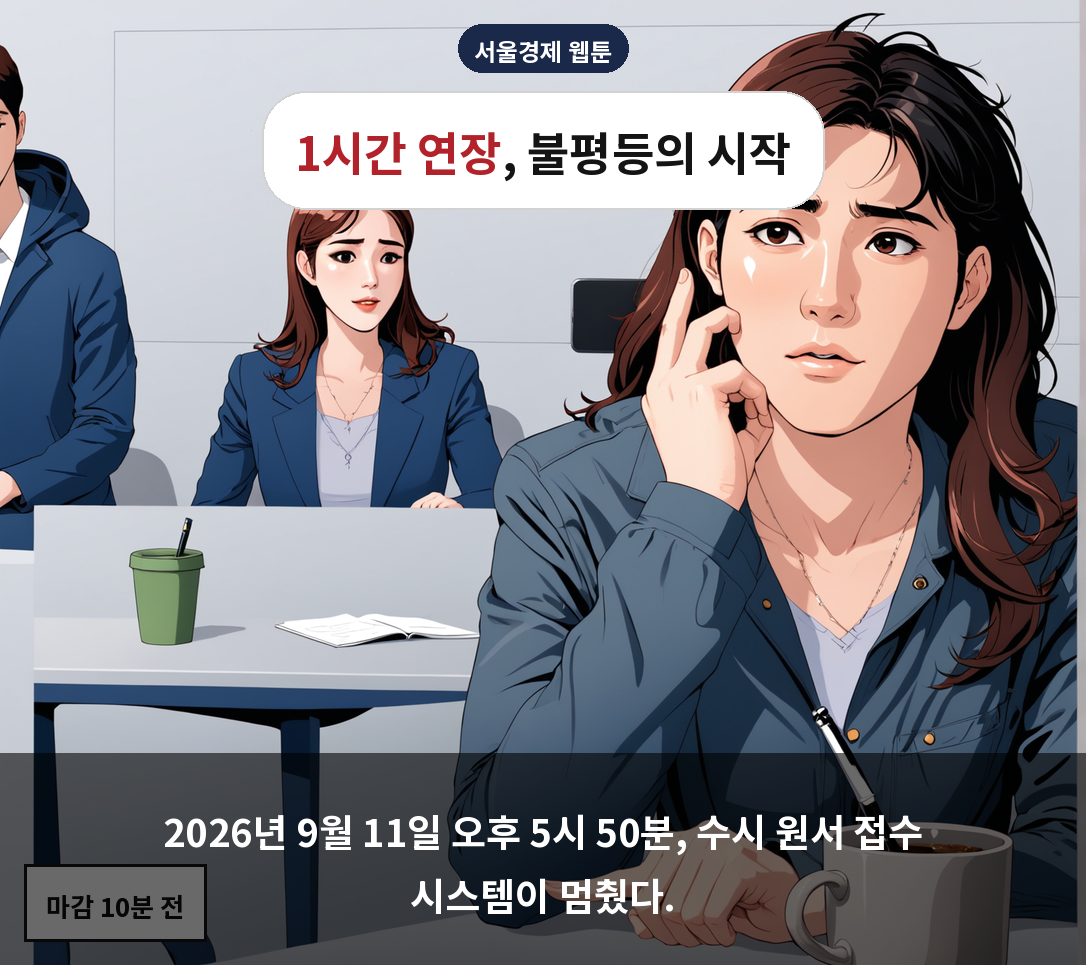 2026년 9월 11일 오후 5시 50분, 수시 원서 접수 시스템이 멈췄다.