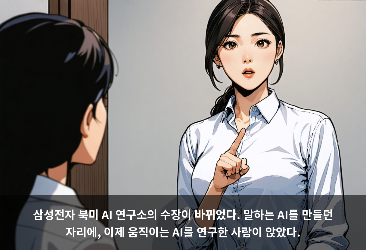 삼성전자 북미 AI 연구소의 수장이 바뀌었다. 말하는 AI를 만들던 자리에, 이제 움직이는 AI를 연구한 사람이 앉았다.