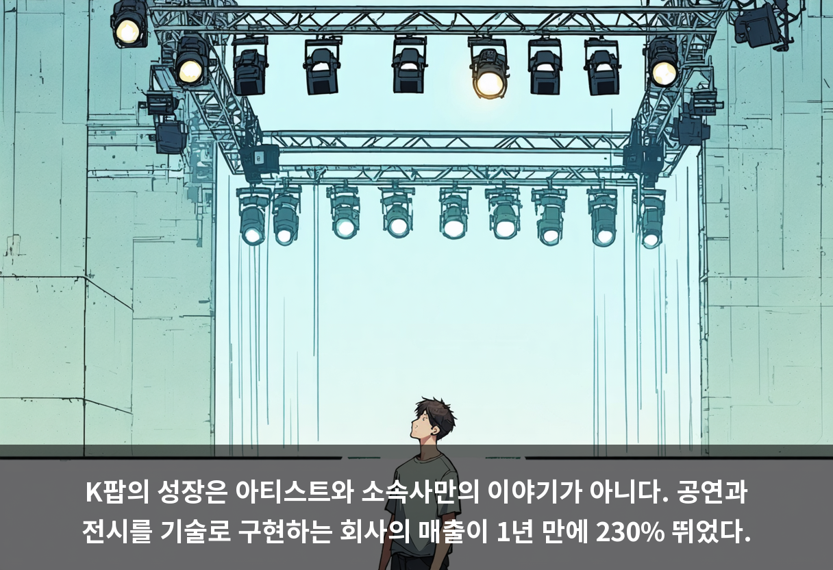 K팝의 성장은 아티스트와 소속사만의 이야기가 아니다. 공연과 전시를 기술로 구현하는 회사의 매출이 1년 만에 230% 뛰었다.