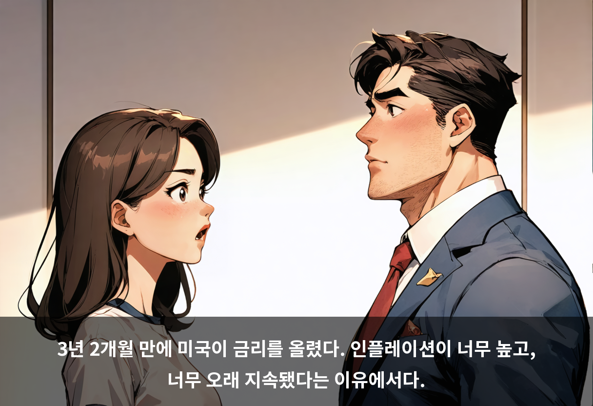 미국 금리가 한국보다 1%포인트 높아졌습니다