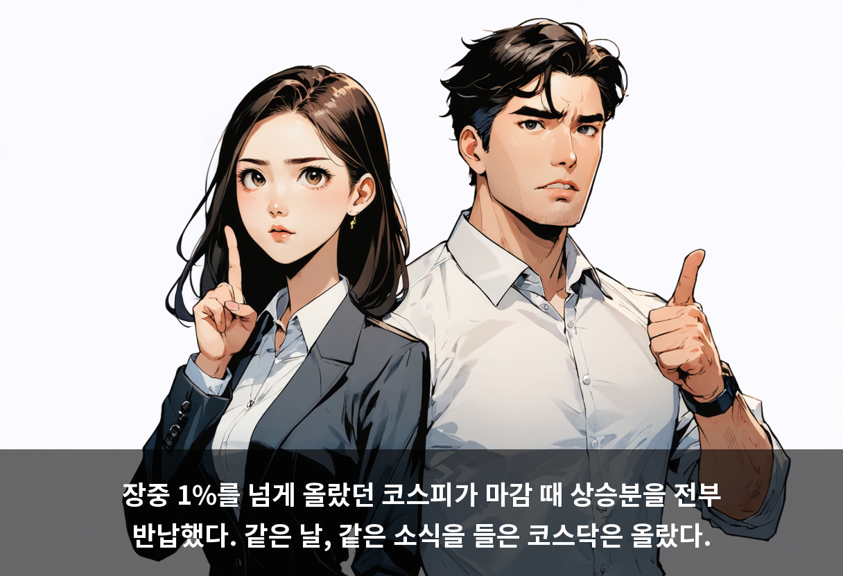 7000선 찍고 일주일, 코스피는 4.53% 코스닥은 1.76%만 빠졌습니다 📉