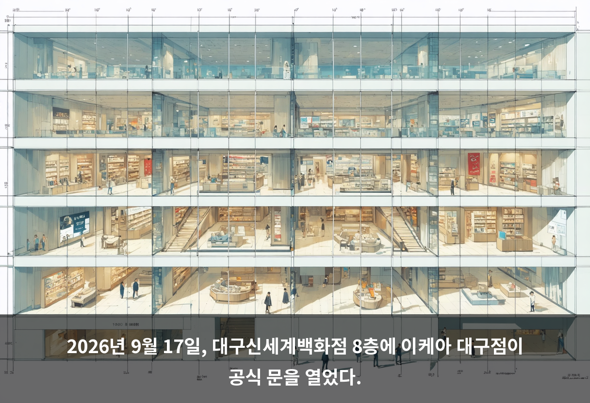 2026년 9월 17일, 대구신세계백화점 8층에 이케아 대구점이 공식 문을 열었다.