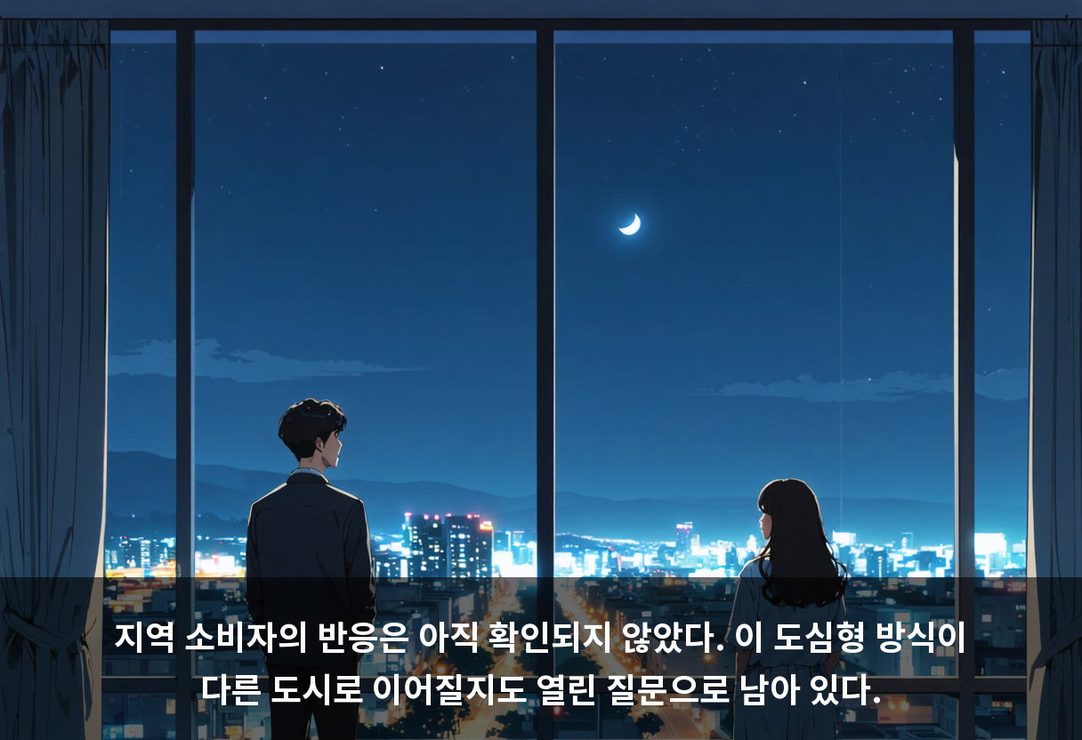 지역 소비자의 반응은 아직 확인되지 않았다. 이 도심형 방식이 다른 도시로 이어질지도 열린 질문으로 남아 있다.