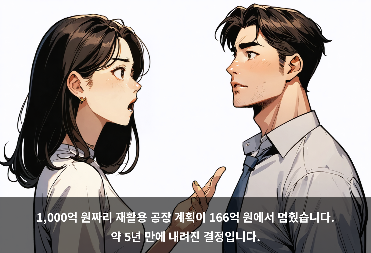 설비는 섰는데, 원료 공장은 설계도에서 멈췄다