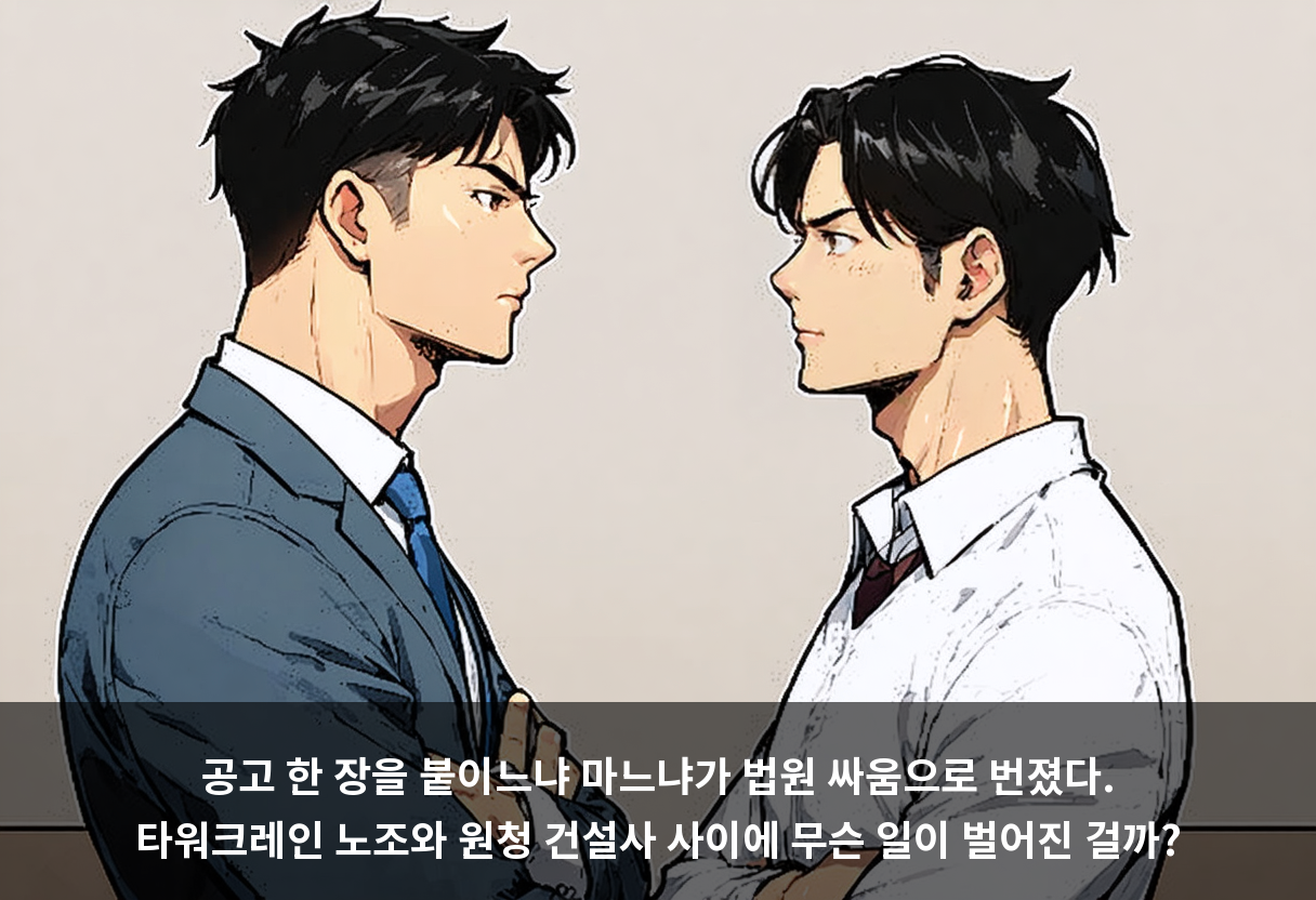 타워크레인 노조가 교섭을 요구했는데, 회사는 공고조차 안 했습니다 🏗️