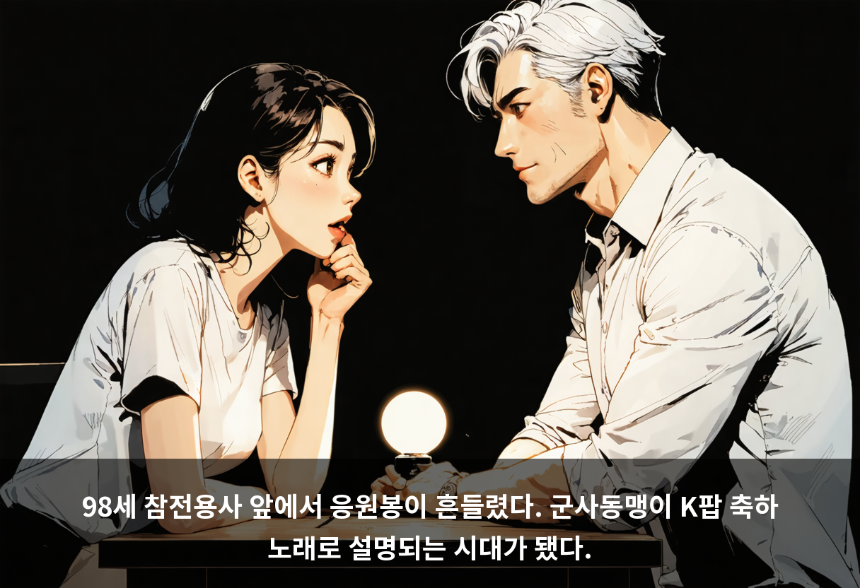 98세 참전용사 앞에서, 정재계 인사들이 K팝 응원봉을 흔들었습니다 🪄
