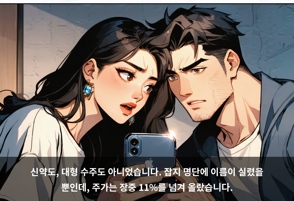 이름이 명단에 오르자 주가가 11% 올랐다