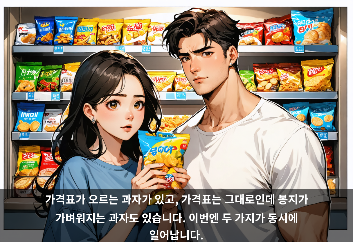 해태제과 자유시간 과자, 1200원에서 1400원으로 오릅니다 🍬