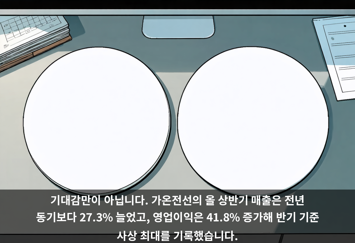 기대감만이 아닙니다. 가온전선의 올 상반기 매출은 전년 동기보다 27.3% 늘었고, 영업이익은 41.8% 증가해 반기 기준 사상 최대를 기록했습니다.