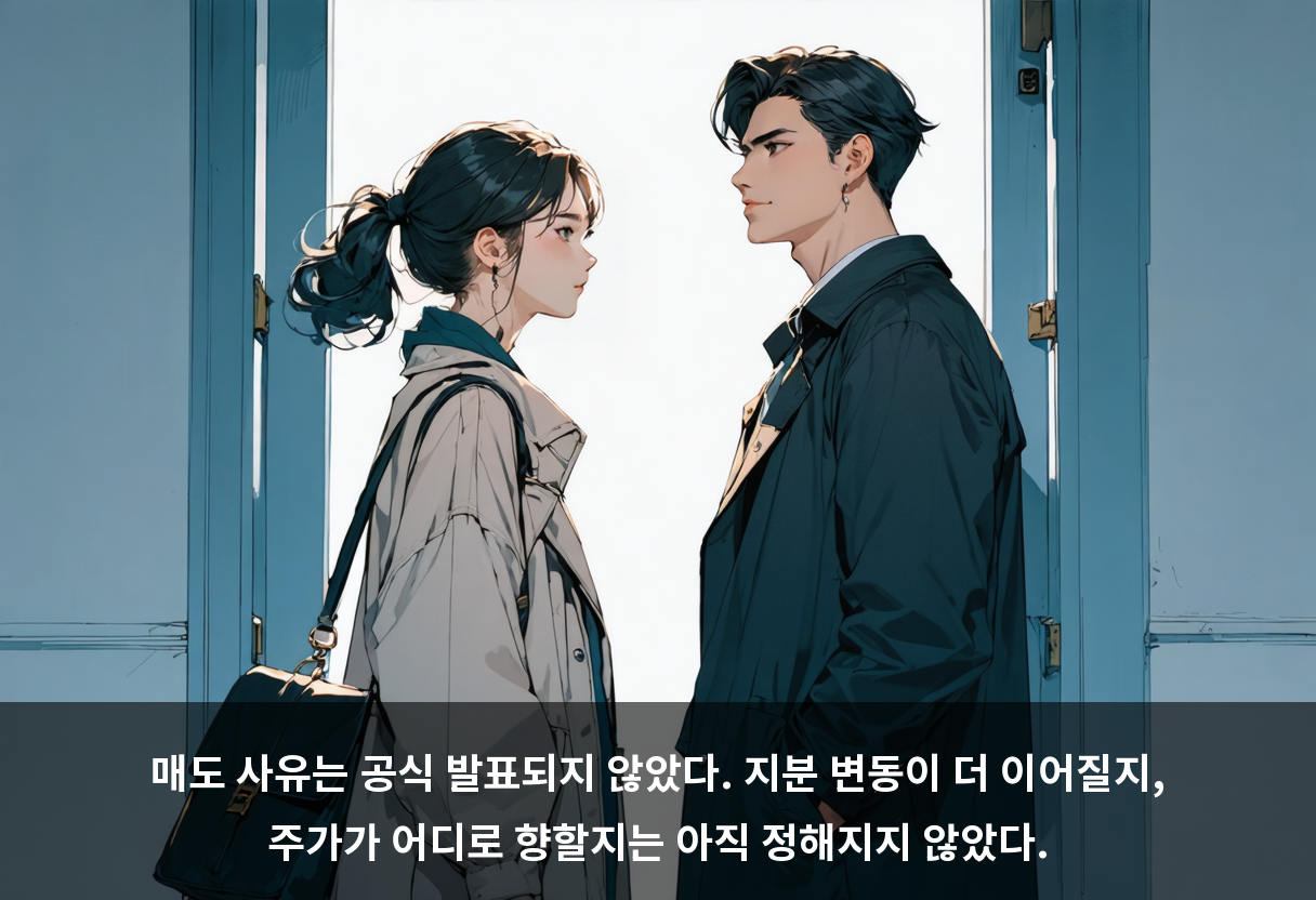 매도 사유는 공식 발표되지 않았다. 지분 변동이 더 이어질지, 주가가 어디로 향할지는 아직 정해지지 않았다.