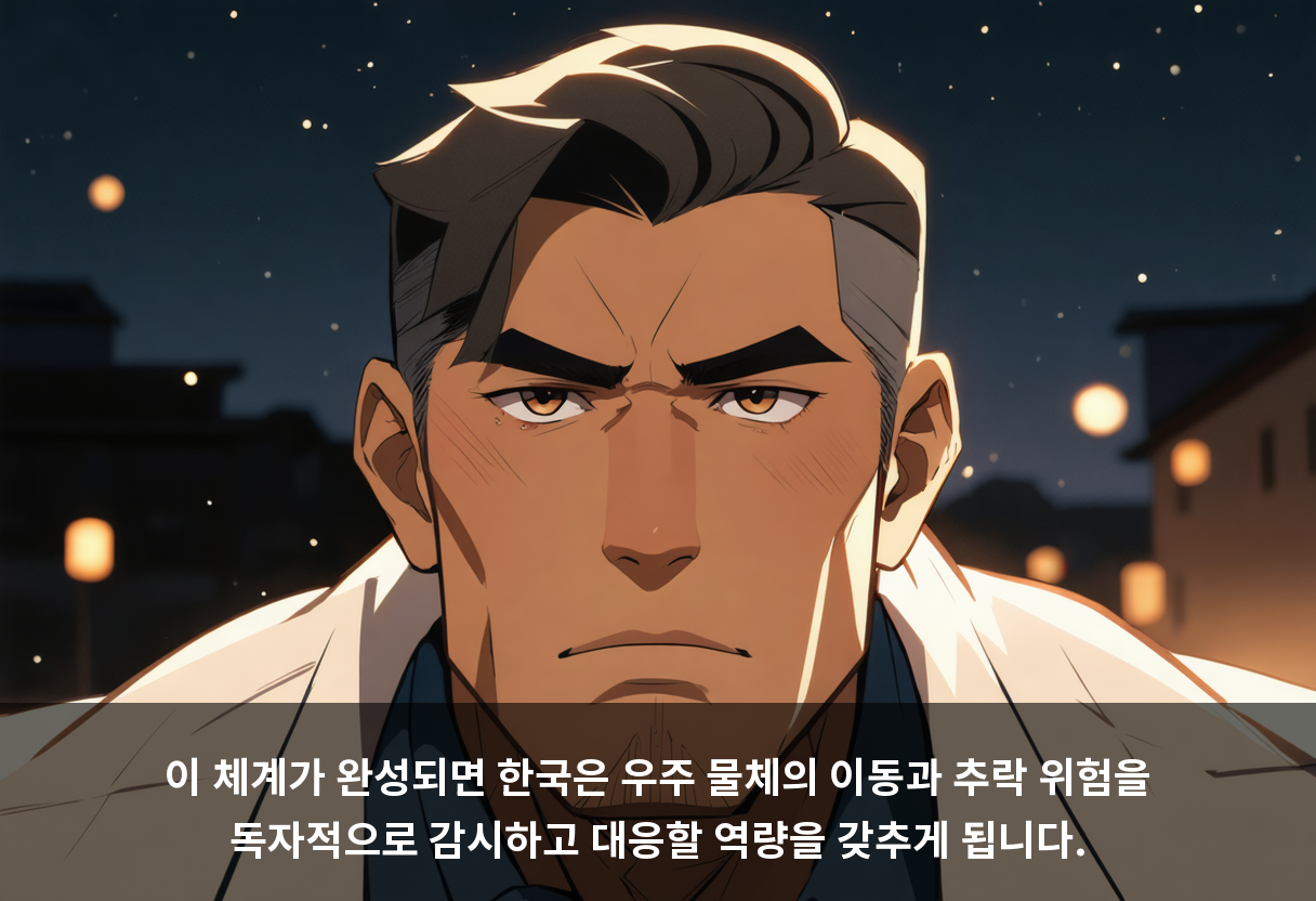 이 체계가 완성되면 한국은 우주 물체의 이동과 추락 위험을 독자적으로 감시하고 대응할 역량을 갖추게 됩니다.