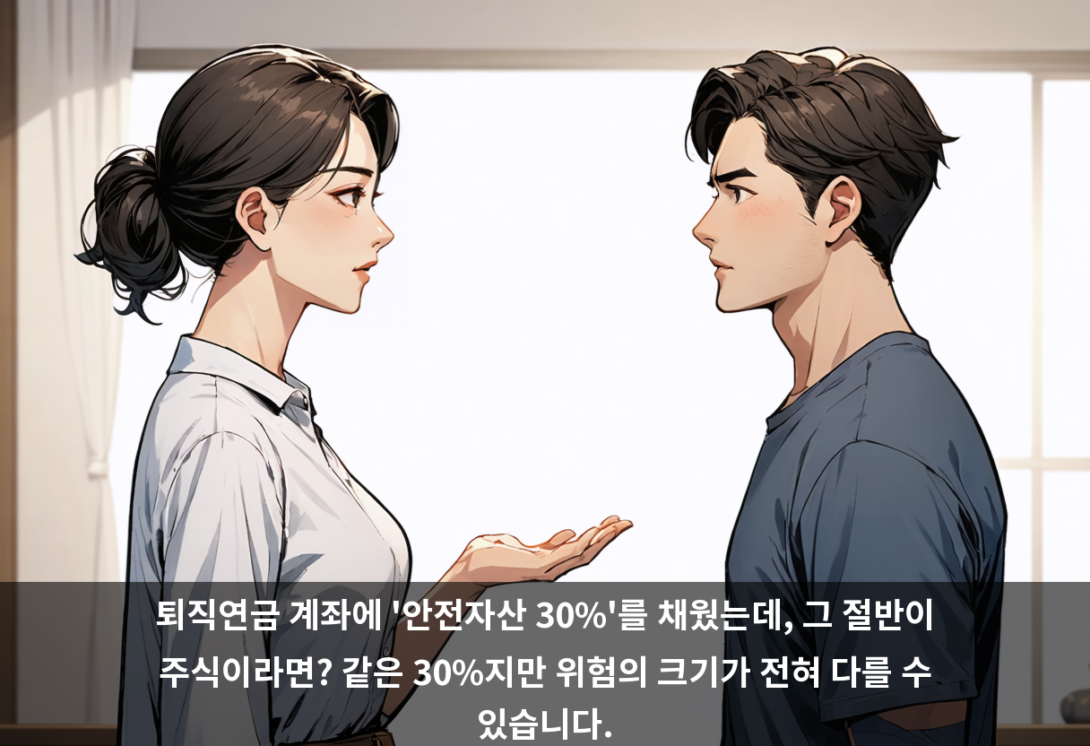 퇴직연금 '안전자산' 칸에 넣어도, 실제로는 절반이 주식입니다 🎭